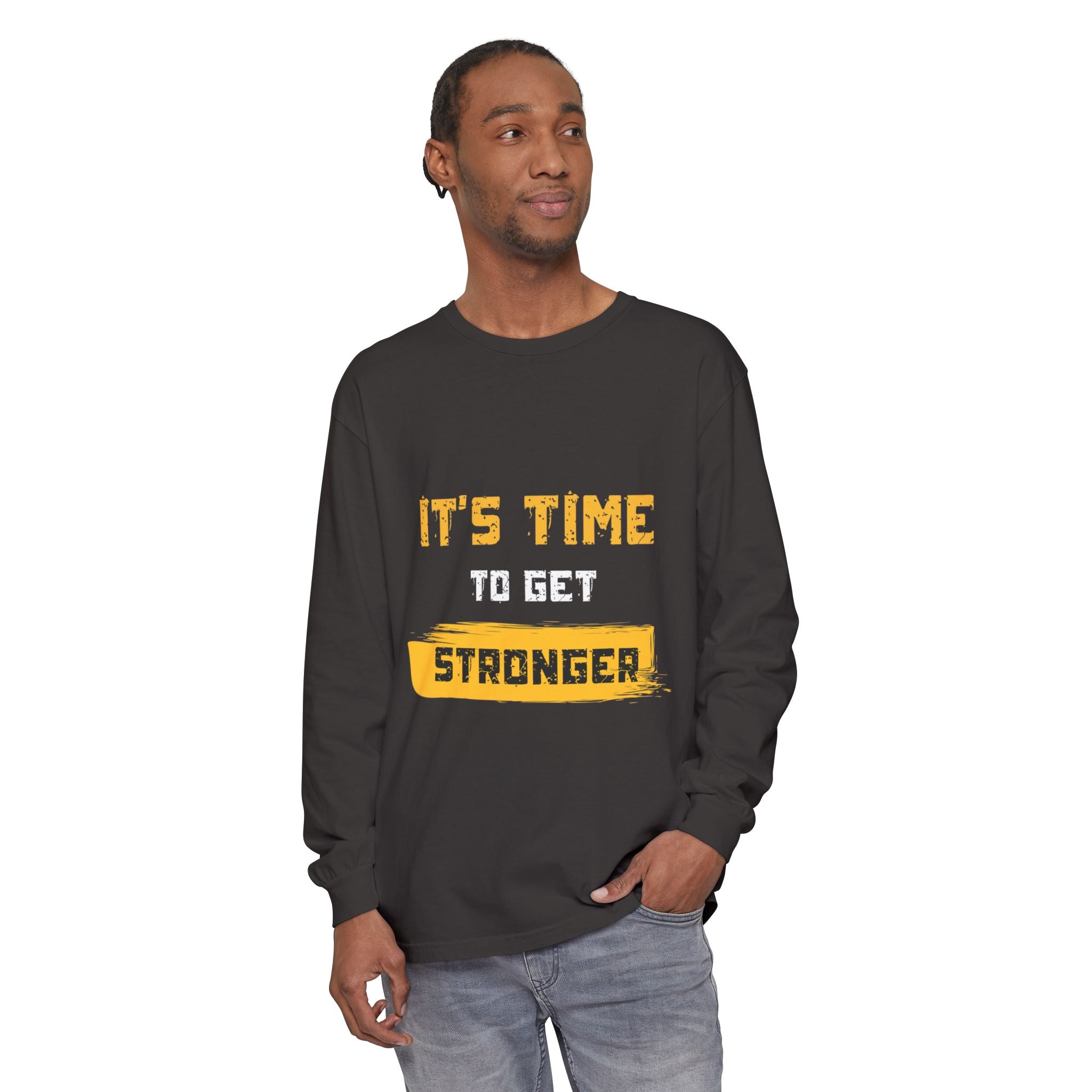 Unisex Motivational Long Sleeve Tee - 'It's Time Stronger' - Perfect Gift for Fitness Lovers, Gym Attire, Casual Wear, Inspirational [...]