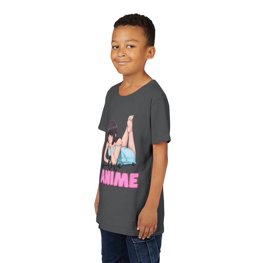 Anime Love Youth Tee, Kids' Anime Shirt, Manga Fans Gift, Cute Youth T-Shirt, Kawaii Apparel for Kids, Anime Enthusiasts Tee