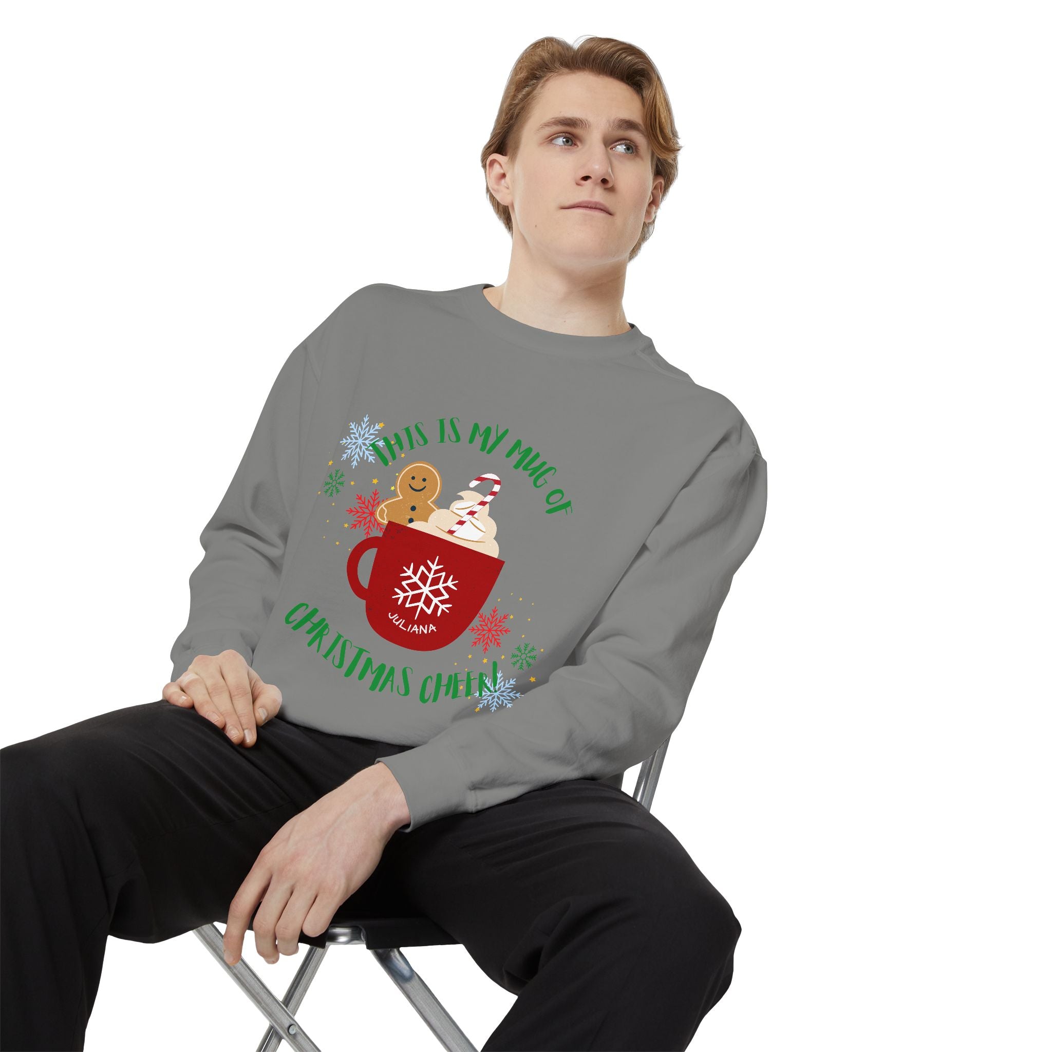 Cozy Holiday Sweatshirt with Festive Mug Design, Christmas Gift, Unisex Sweater, Winter Wardrobe Essential, Cute Holiday Apparel, [...]