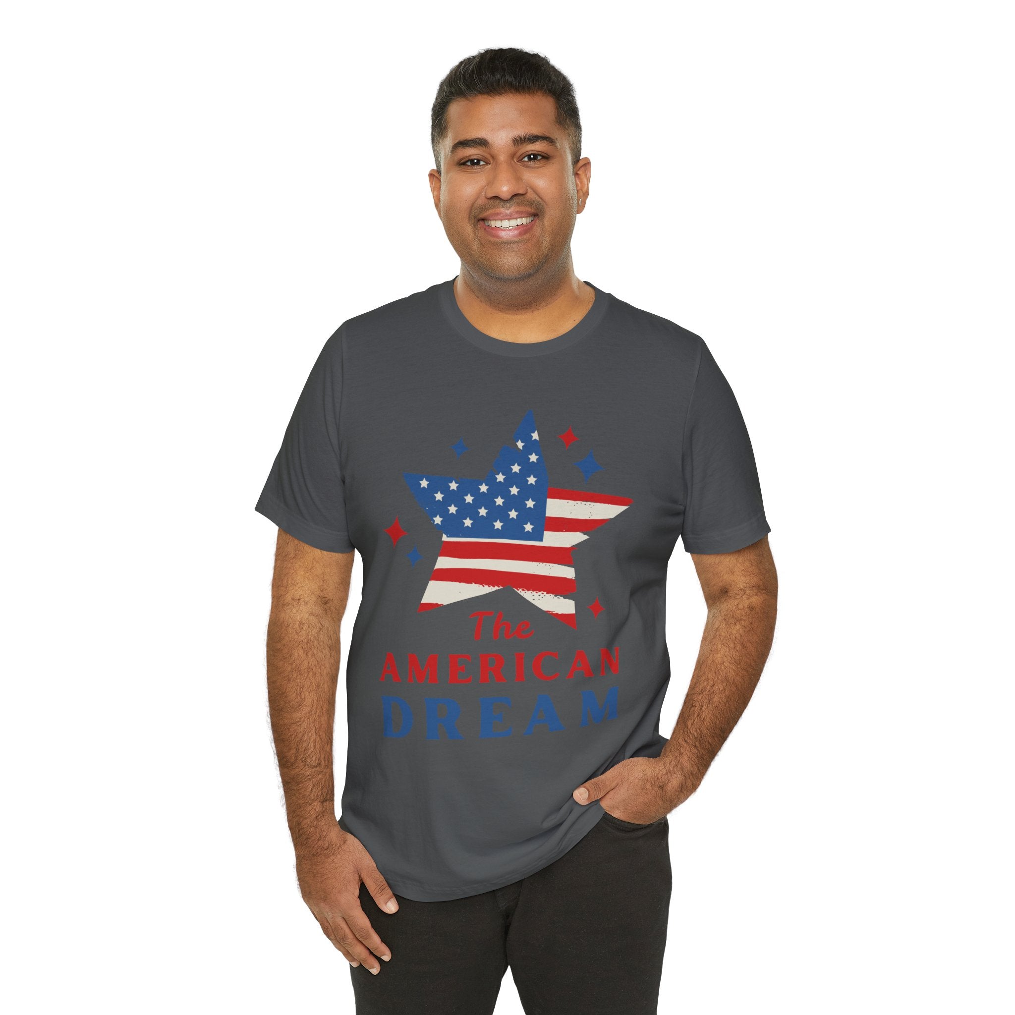 Patriotic T-Shirt, Independence Day Tee, American Dream Shirt, 4th of July Outfit, Stars and Stripes Tee Shirt