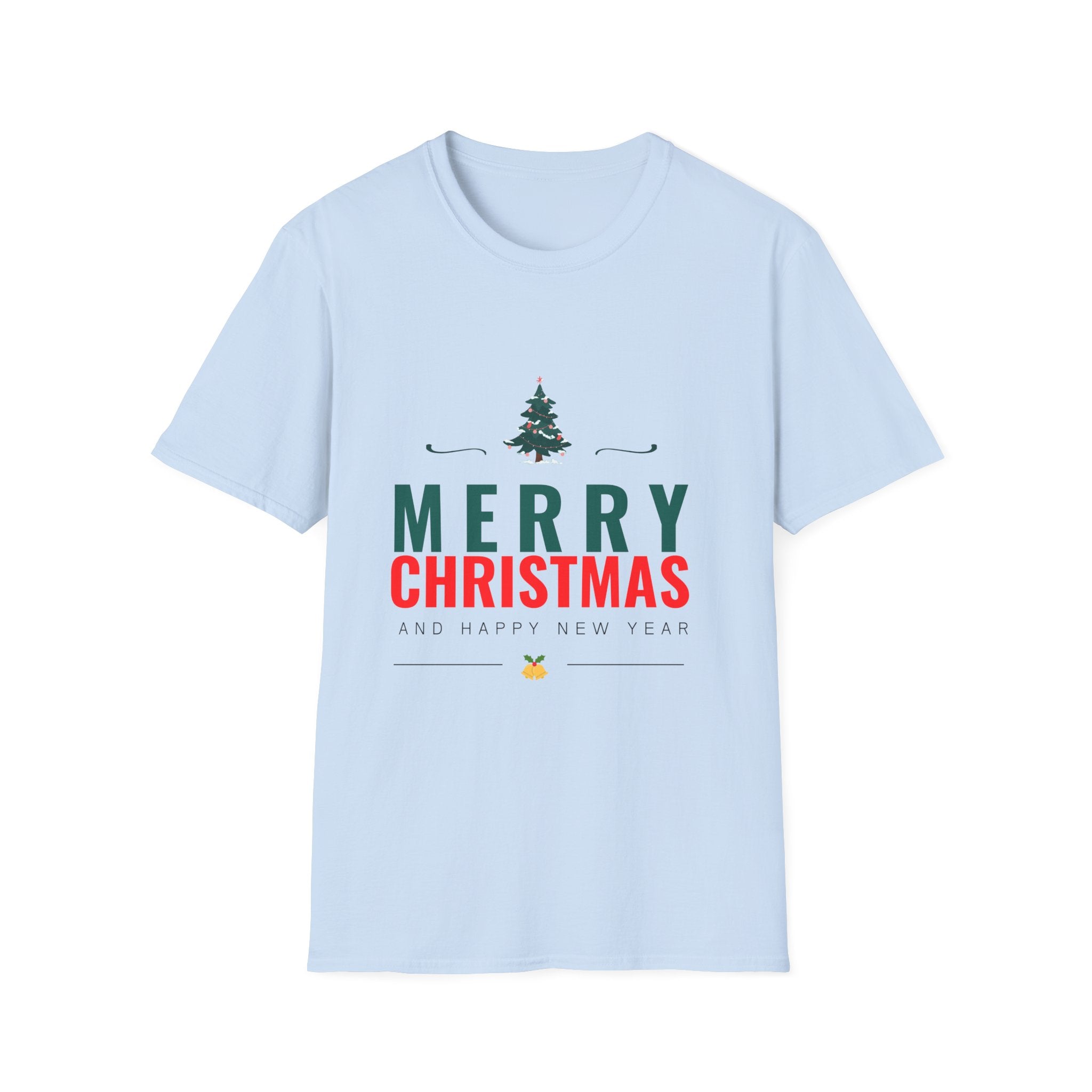 Merry Christmas Unisex Softstyle T-Shirt, Holiday T-Shirt, Christmas Apparel, Festive Tee, New Year Shirt, Gift for Him/Her