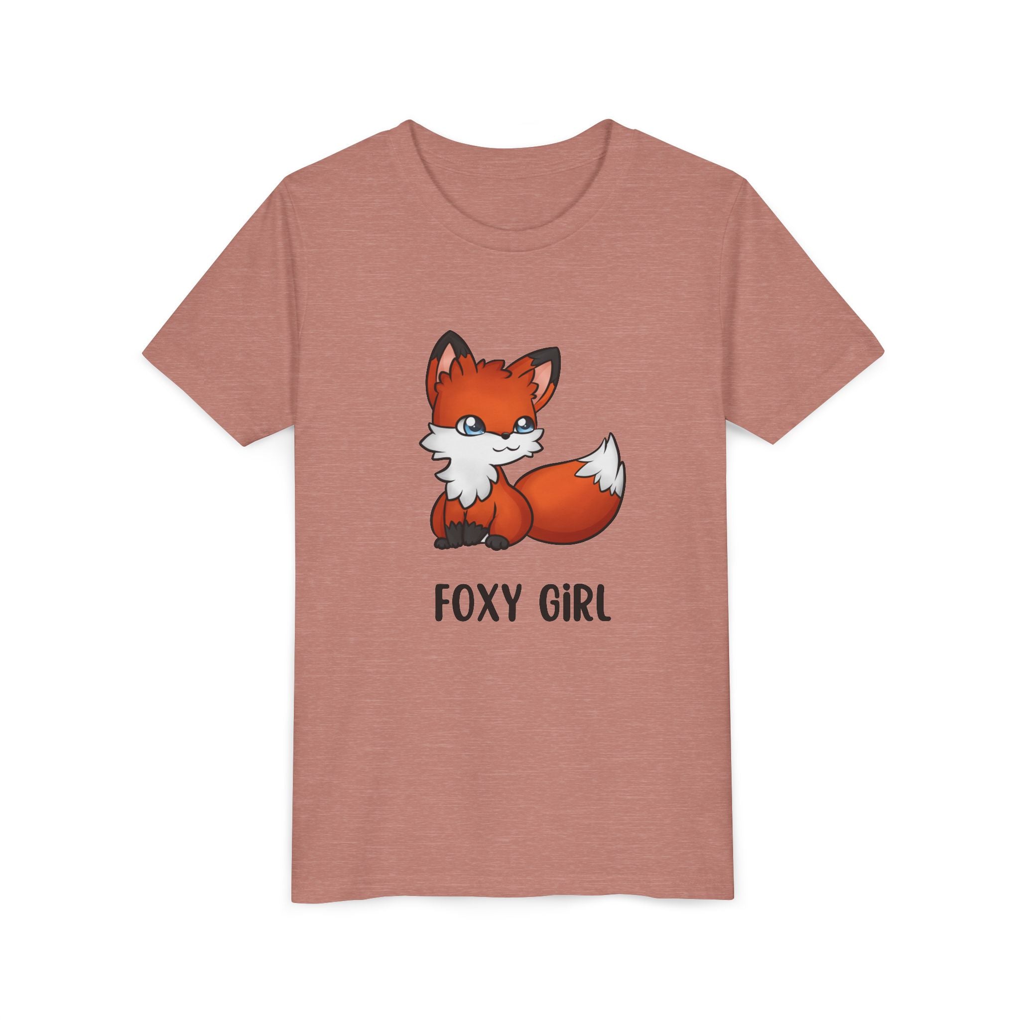 Foxy Girl Youth Tee, Cute Animal Shirt, Kids' Graphic Tee, Fun Fashion, Birthday Gift, Playful Style