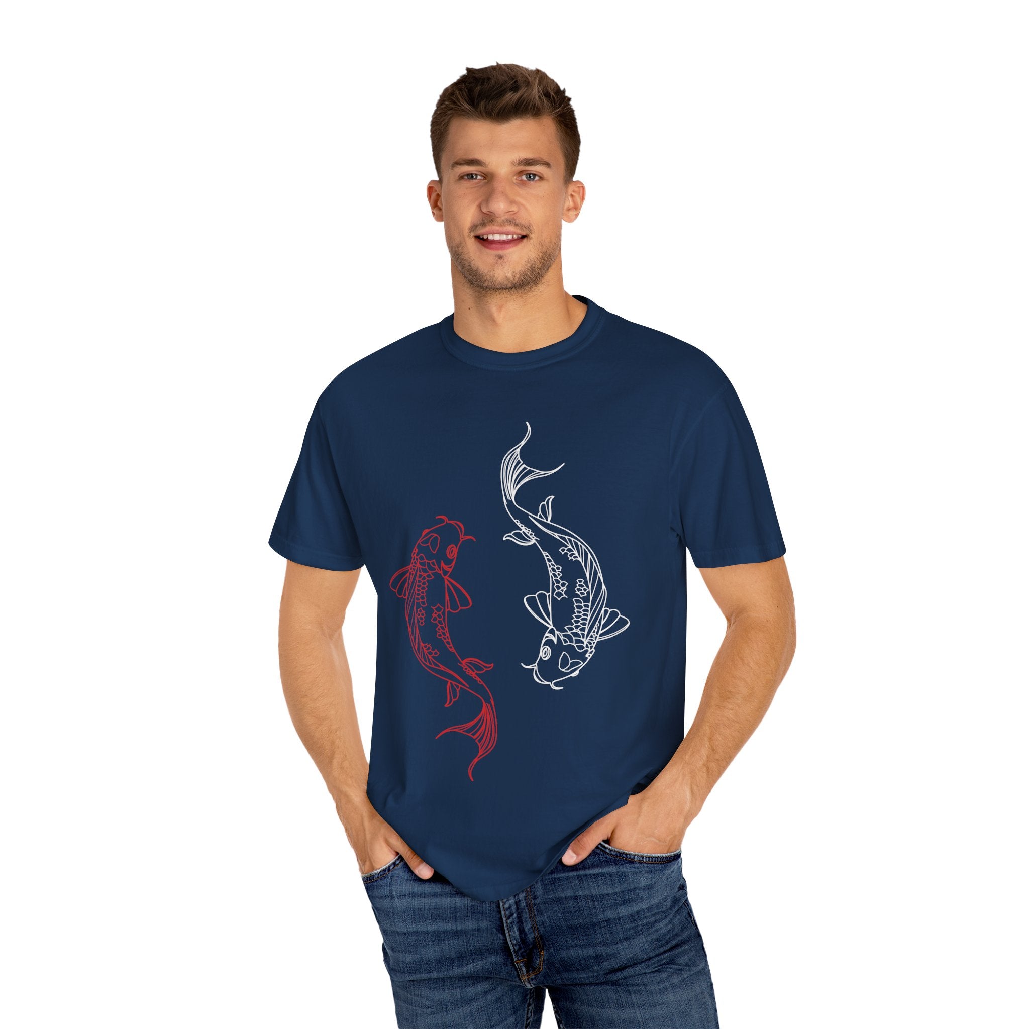 Koi Fish Unisex T-Shirt | Art Tee, Summer Style, Casual Wear, Gift for Nature Lovers, Zen & Peaceful Vibe