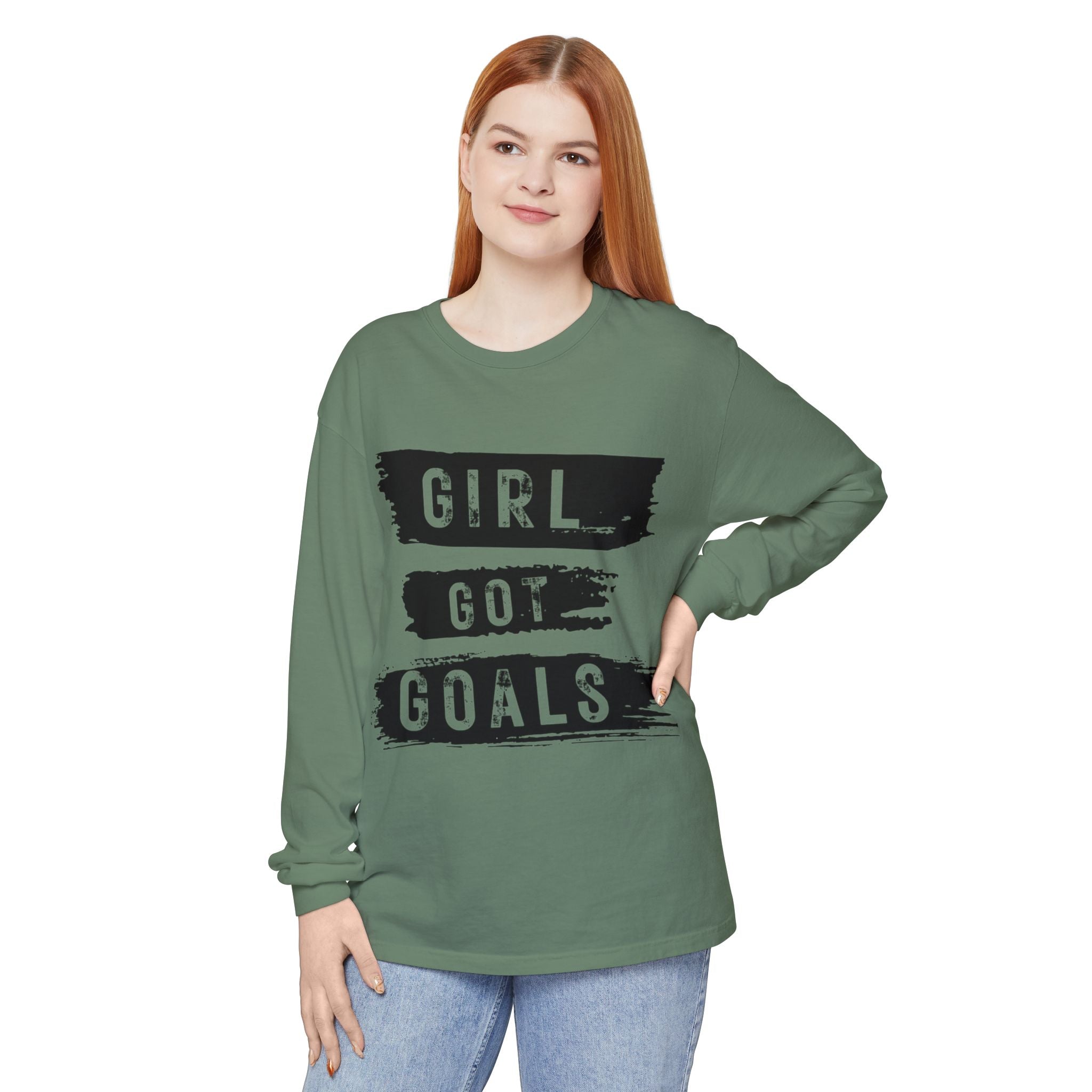 Girl Got Goals Long Sleeve T-Shirt | Motivational Apparel, Unisex Tees, Inspirational Gift, Casual Wear, Trendy Clothing