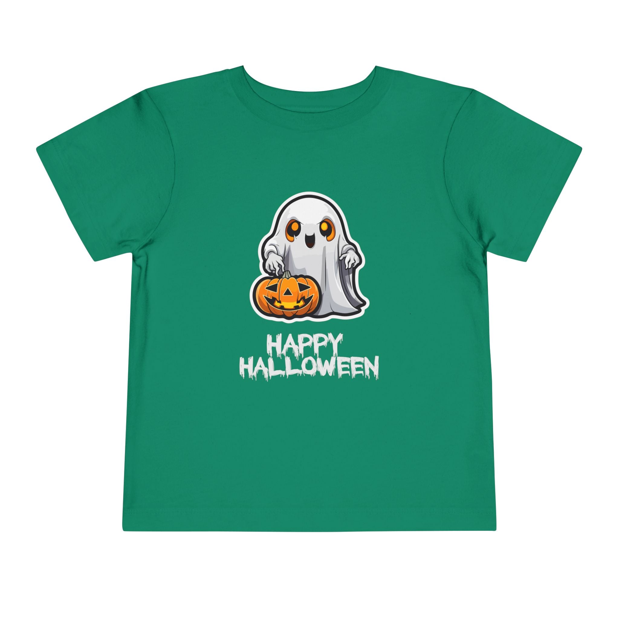 Halloween Ghost Toddler Tee, Cute Kids Halloween Shirt, Toddler Short Sleeve T-Shirt, Boys Girls Costume Top, Trick or Treat Tee