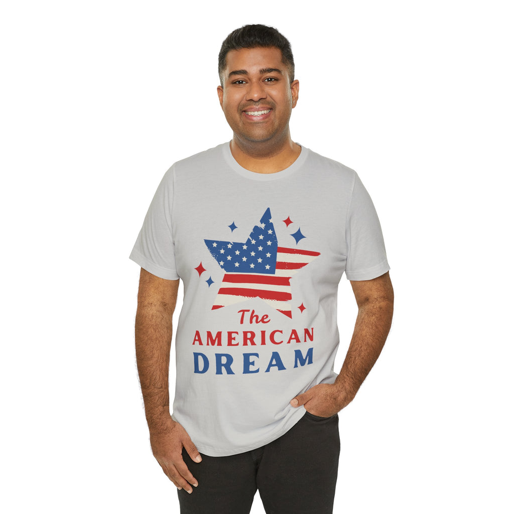 Patriotic T-Shirt, Independence Day Tee, American Dream Shirt, 4th of July Outfit, Stars and Stripes Tee Shirt