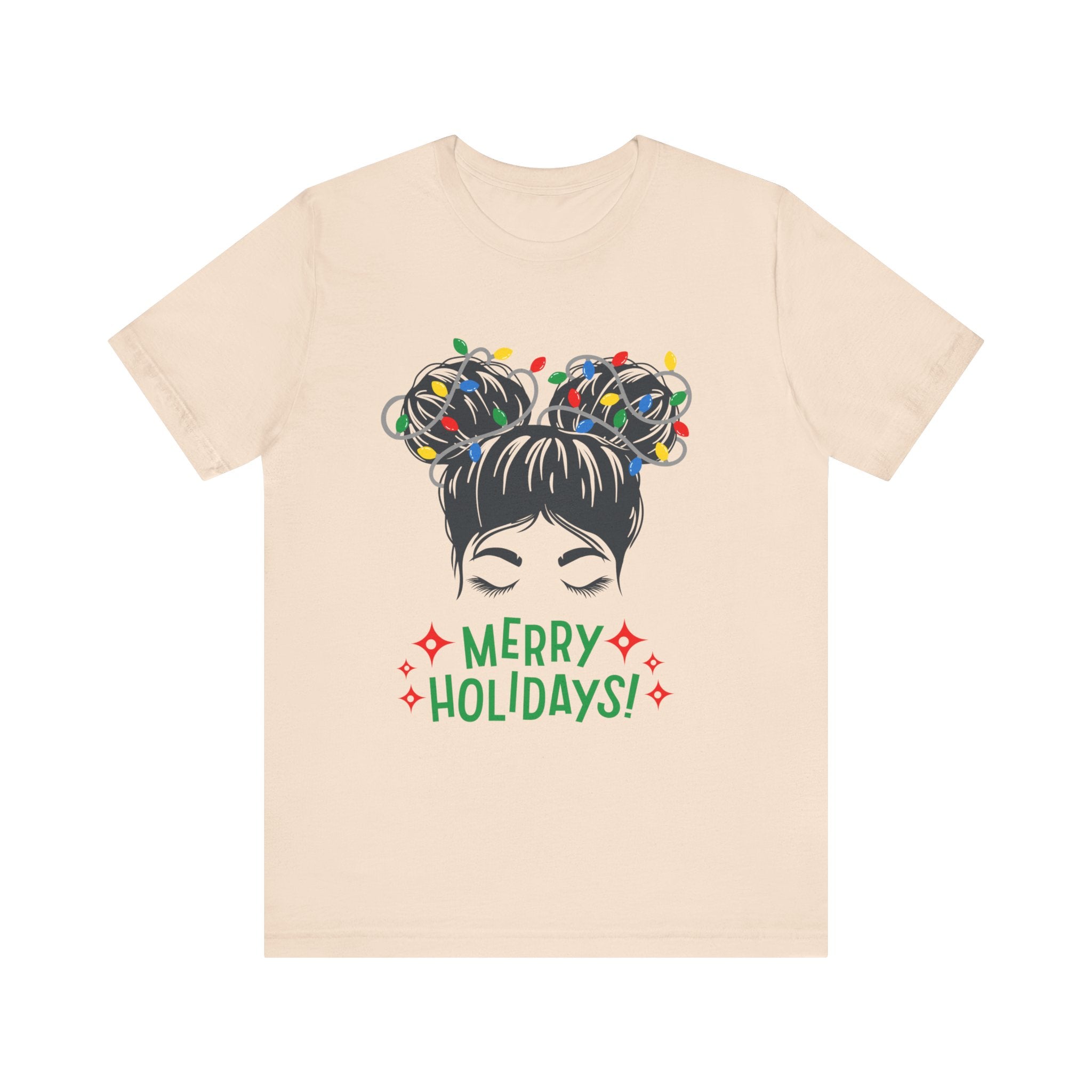 Festive Holiday Tee - Merry Holidays Graphic, Unisex Jersey Short Sleeve Shirt, Christmas Apparel, Seasonal Gift, Cozy Vibes