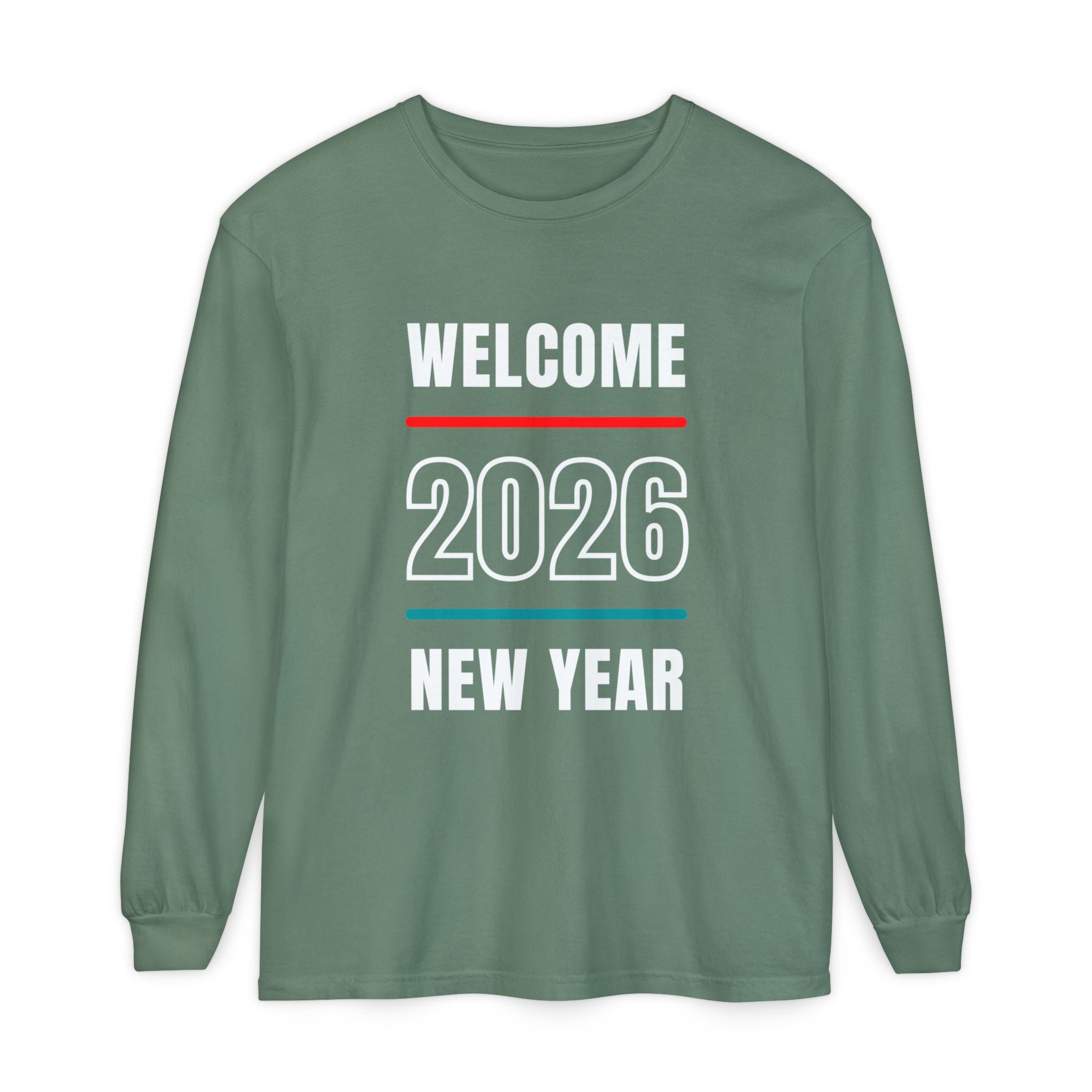 2026 New Year Long Sleeve T-Shirt | Unisex Cotton Tee for Celebration, Holiday Gift, Festive Apparel, Casual Wear
