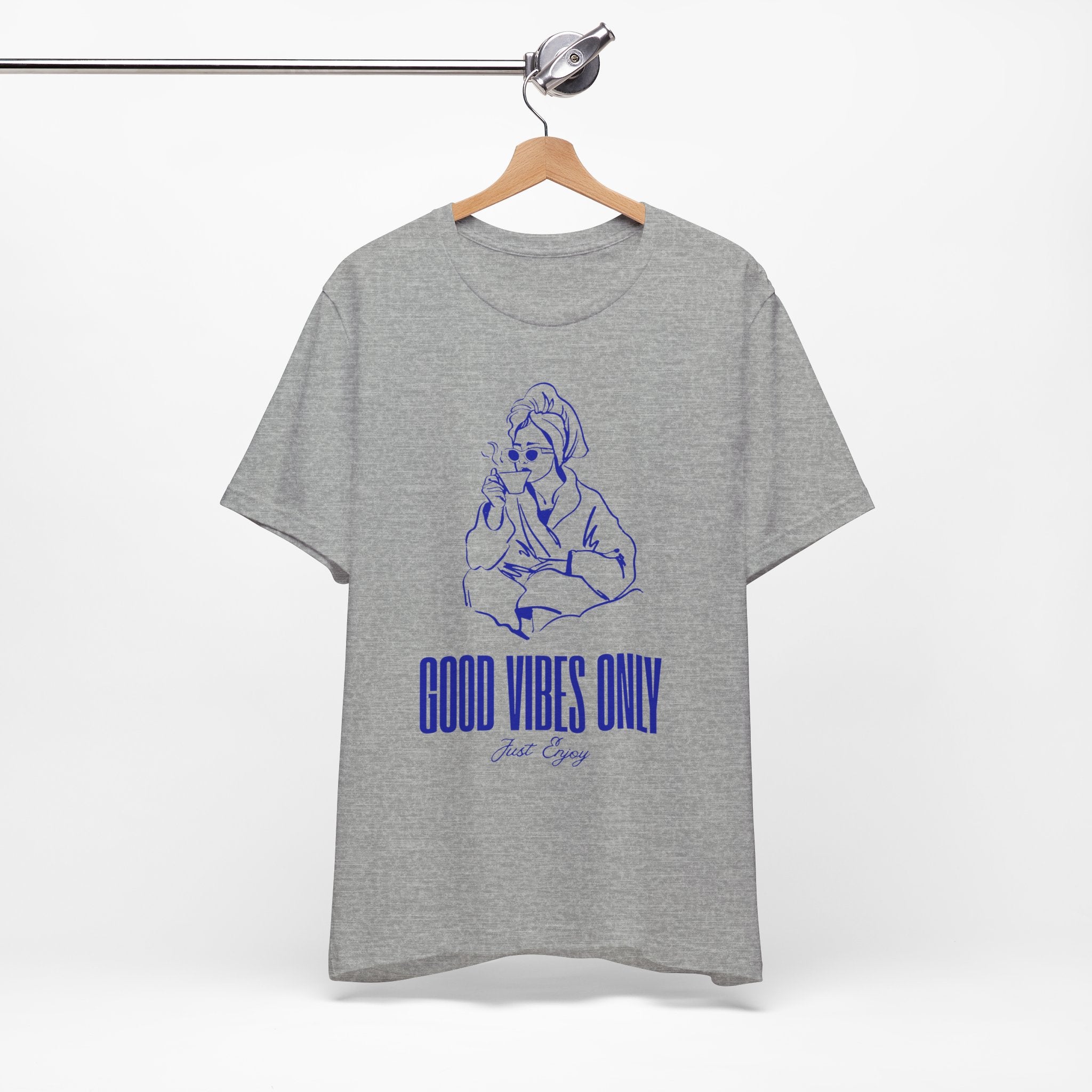 Good Vibes Only Unisex Jersey Tee - Relaxed Fit, Casual Outing, Gift for Friend, Positive Energy Shirt, Summer Wear