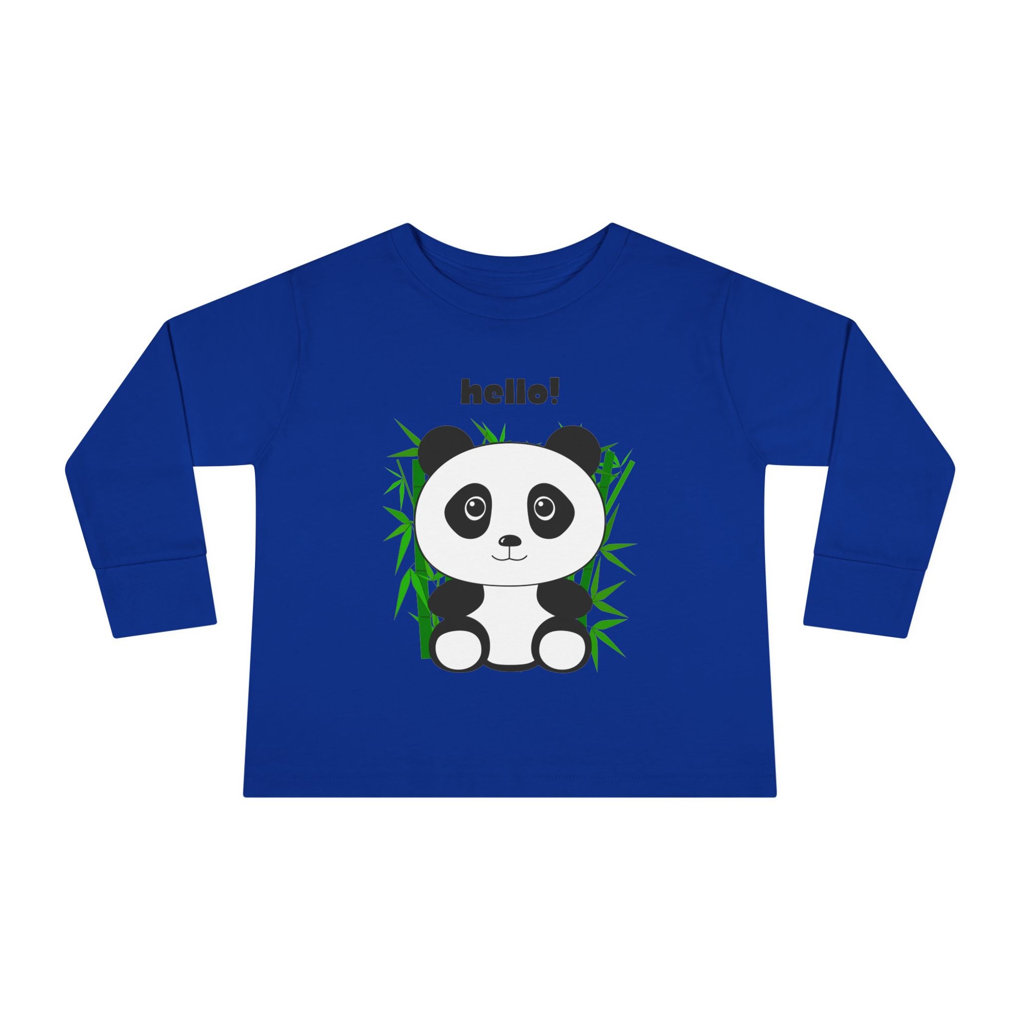Adorable Panda Toddler Long Sleeve Tee, Cute Kids Shirt, Baby Shower Gift, Birthday, Everyday Wear, Comfortable Kids Apparel