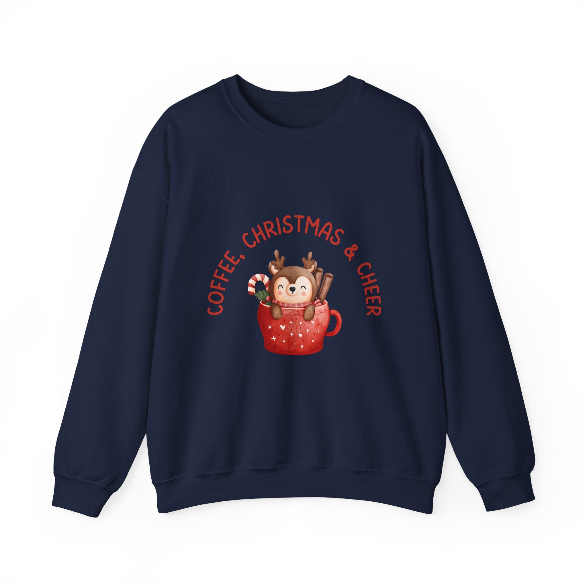 Cozy Holiday Sweatshirt, Perfect for Christmas Gatherings, Coffee Lovers Gift, Winter Wardrobe, Festive Apparel, Cheerful Decor
