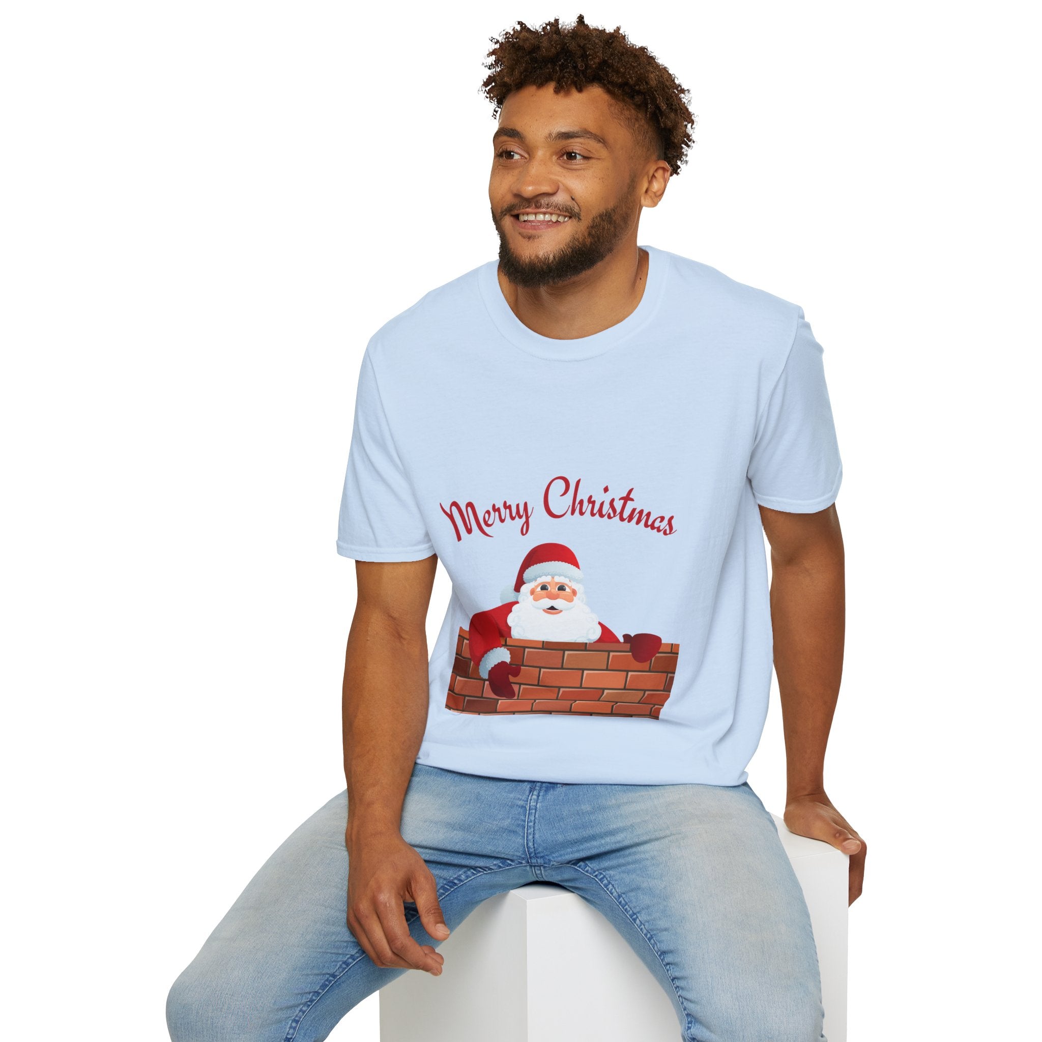 Merry Christmas Santa T-Shirt, Holiday Tee, Unisex Christmas Top, Festive Shirt, Gift for Him/Her, Family Reunion Apparel