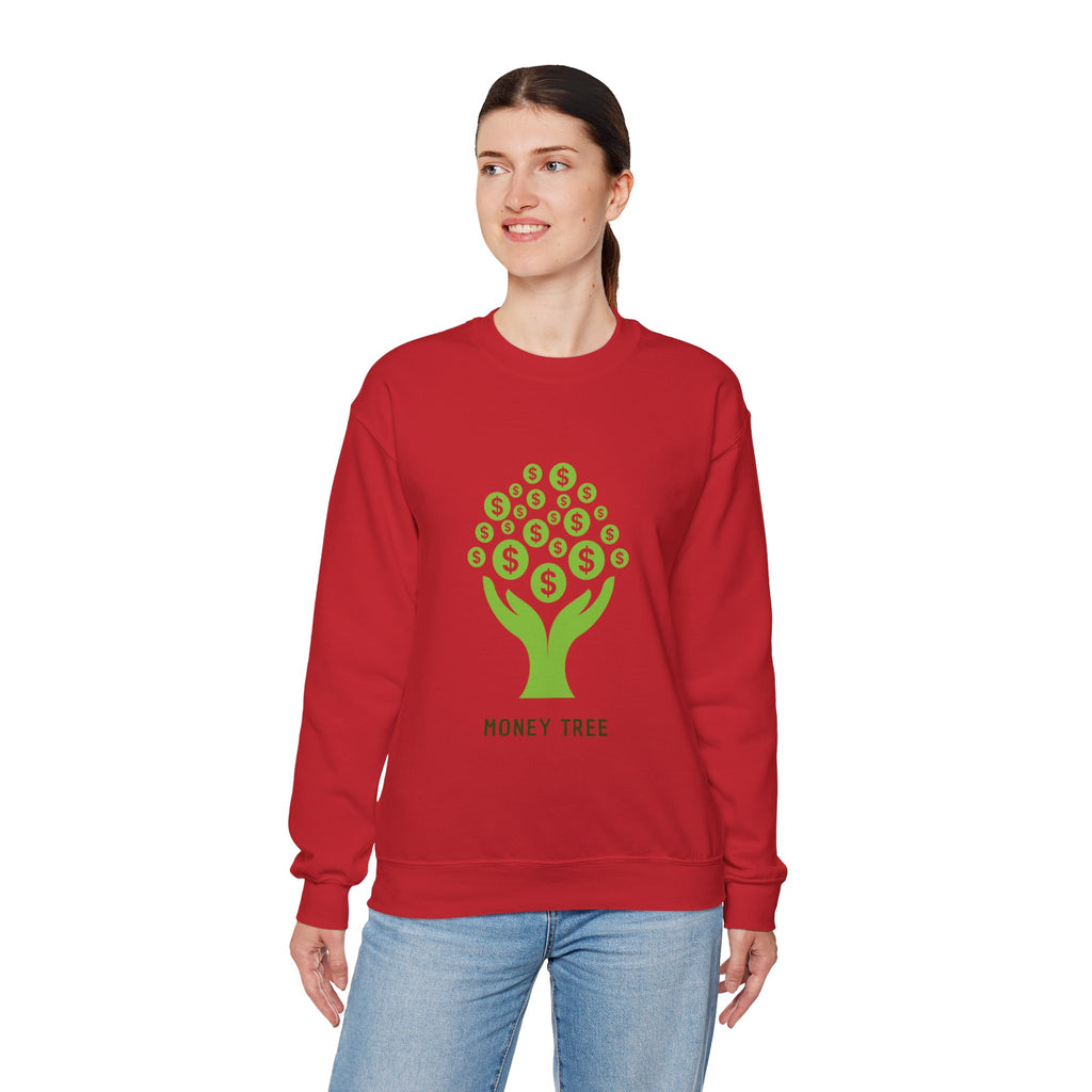 Money Tree Sweatshirt, Cozy Crewneck, Unisex Gift, Eco-Friendly Fashion, Perfect for Casual Wear, Gift for Him/Her