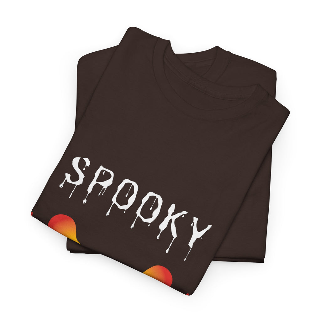 Spooky Unisex Heavy Cotton Tee - Halloween Shirt, Goth Fashion, Casual Wear, Festival Tee, Gift for Horror Fans
