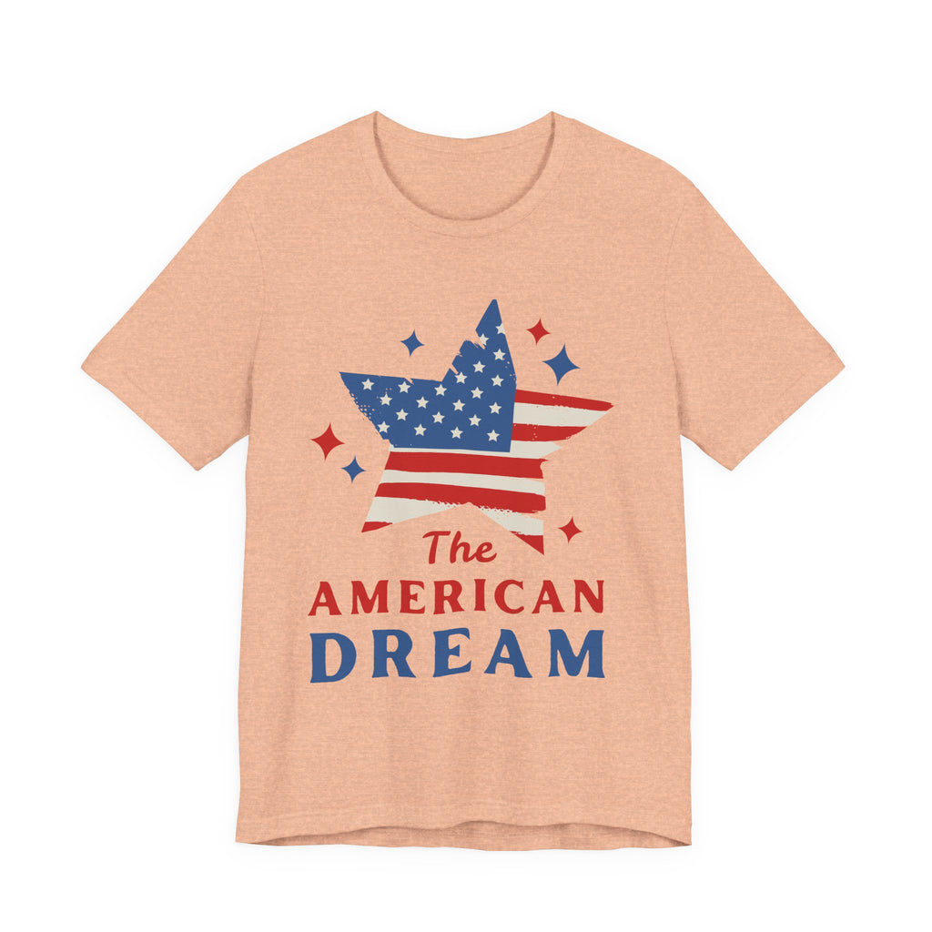 Patriotic T-Shirt, Independence Day Tee, American Dream Shirt, 4th of July Outfit, Stars and Stripes Tee Shirt