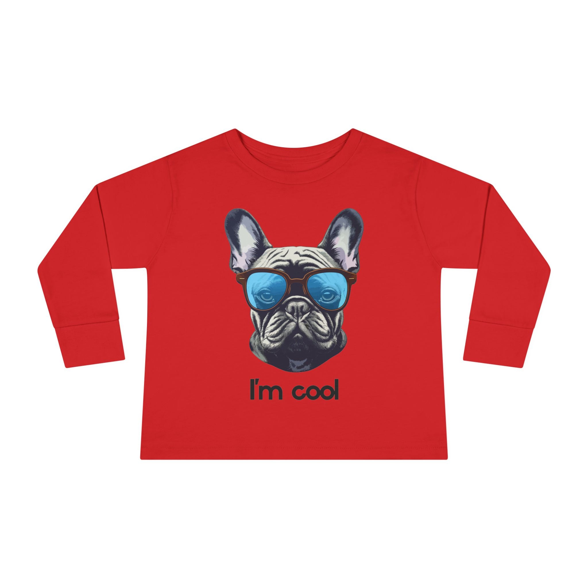 Cool Toddler Long Sleeve Tee with Fun Dog Design, Children's Gift, Playful Tee, Cute Apparel, Pet Lover Gift