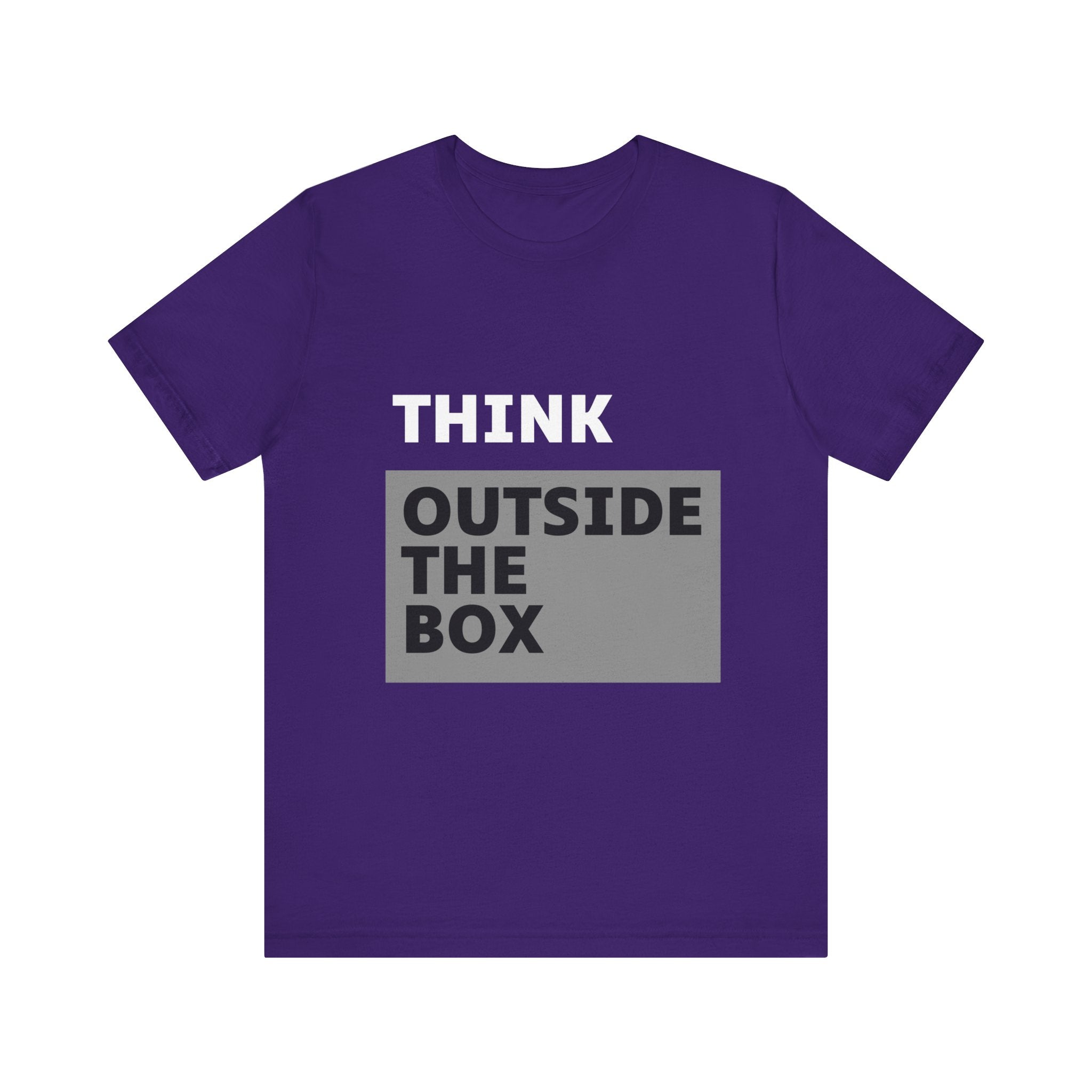 Think Outside the Box Unisex Tee, Short Sleeve T-shirt, Unique Design Shirt, Creative Tee, Unisex Graphic Tee