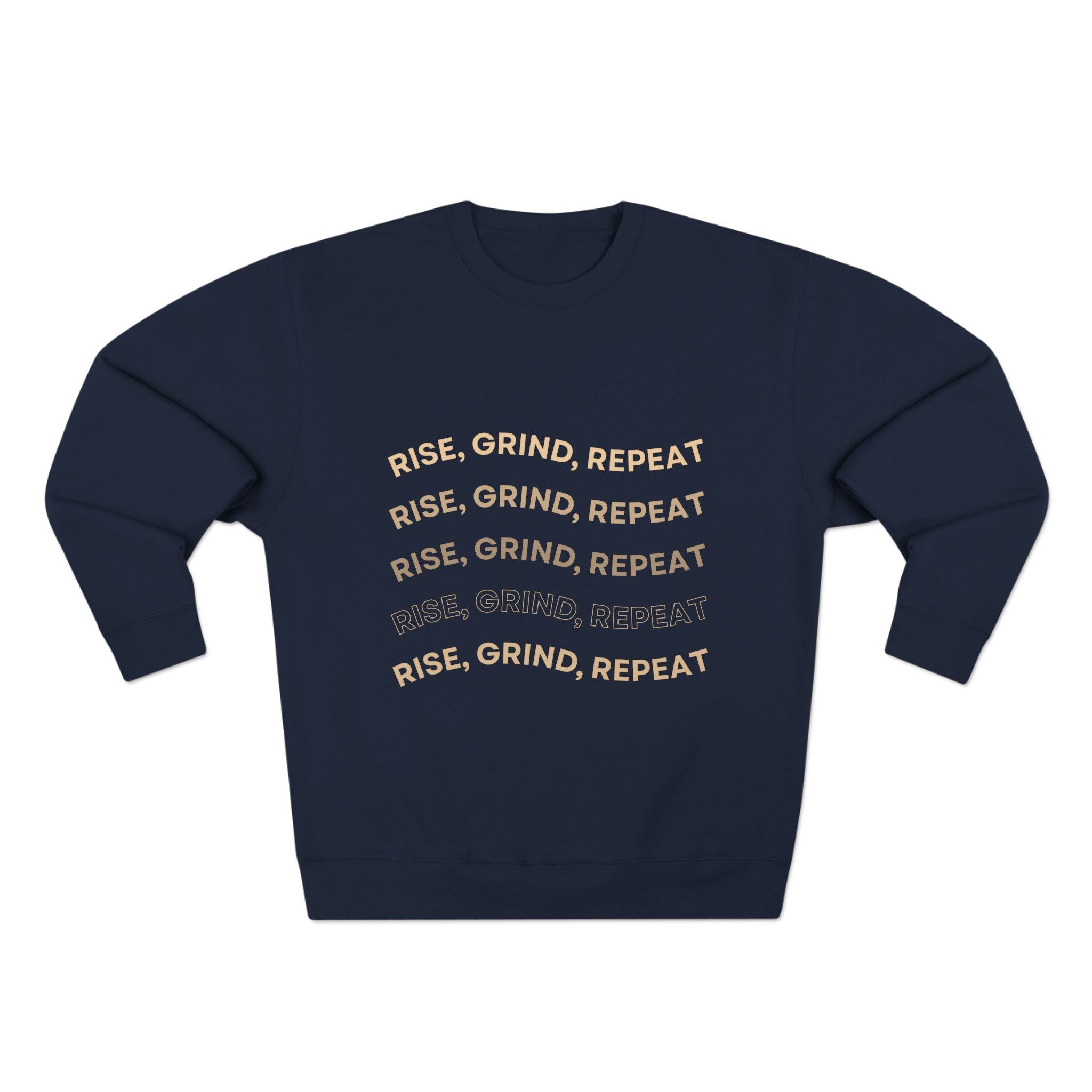 Rise, Grind, Repeat Sweatshirt | Cozy Motivational Crewneck | Perfect for Gym Lovers, Athletes, Gift for Friends, Casual Wear