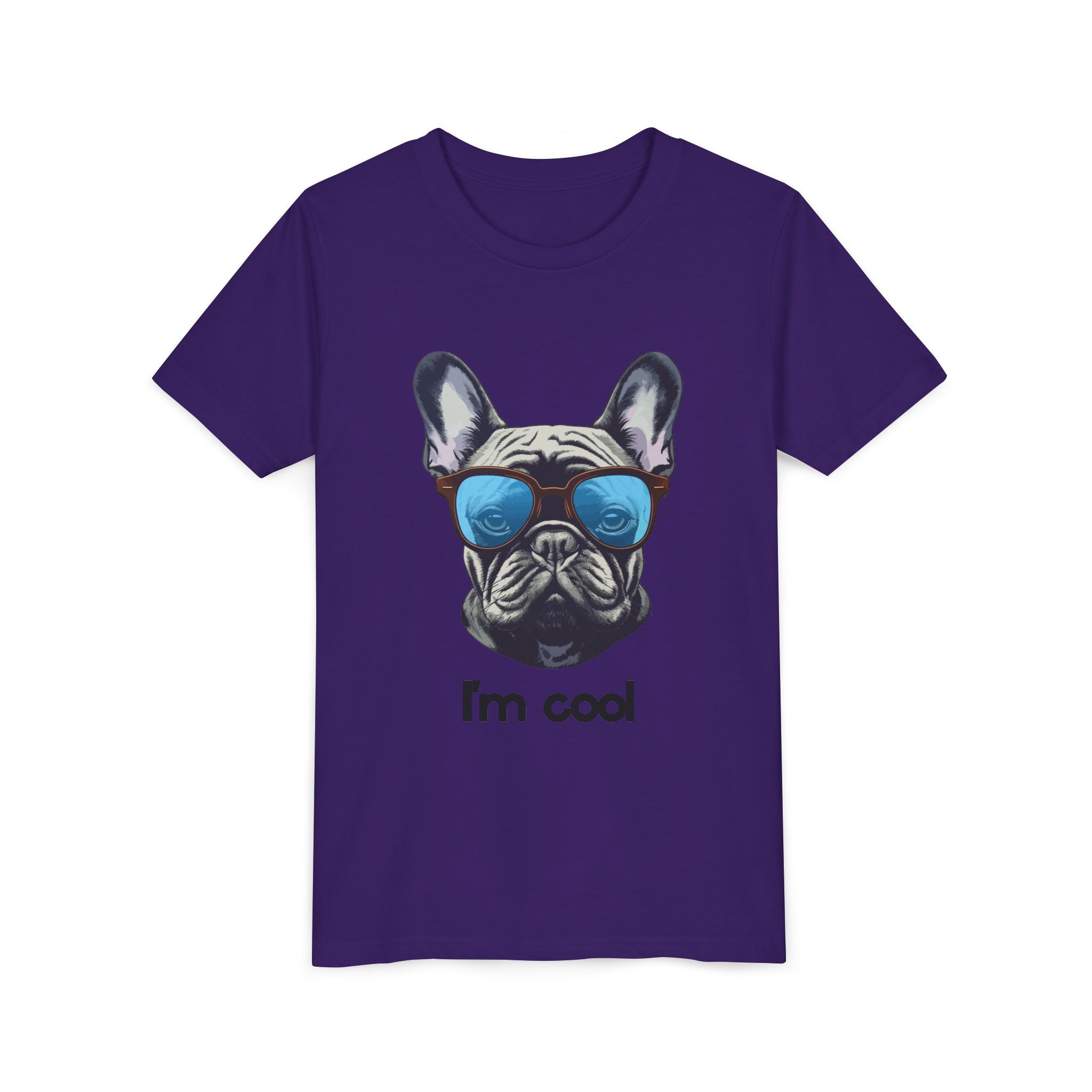 Cool French Bulldog Youth Tee - Fun Gift for Kids, Summer Wear, Pet Lovers, Birthday Present, Casual Style