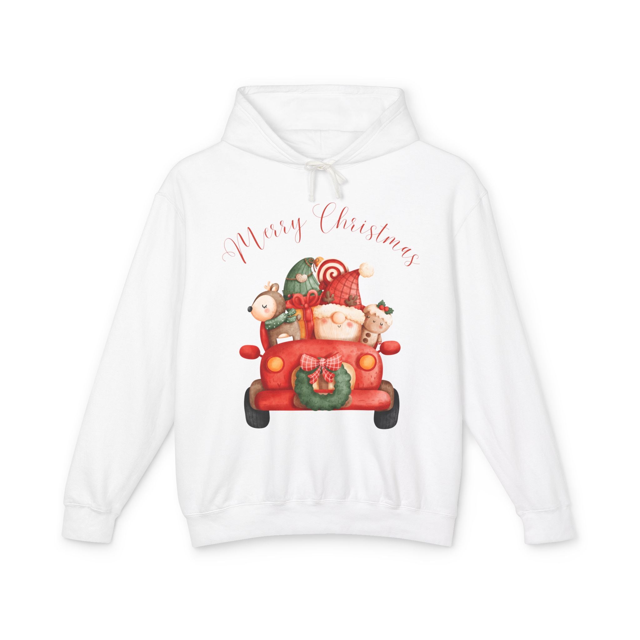 Merry Christmas Hoodie, Unisex Lightweight Sweatshirt, Holiday Gift, Cozy Christmas Sweatshirt, Festive Apparel, Christmas Outfit