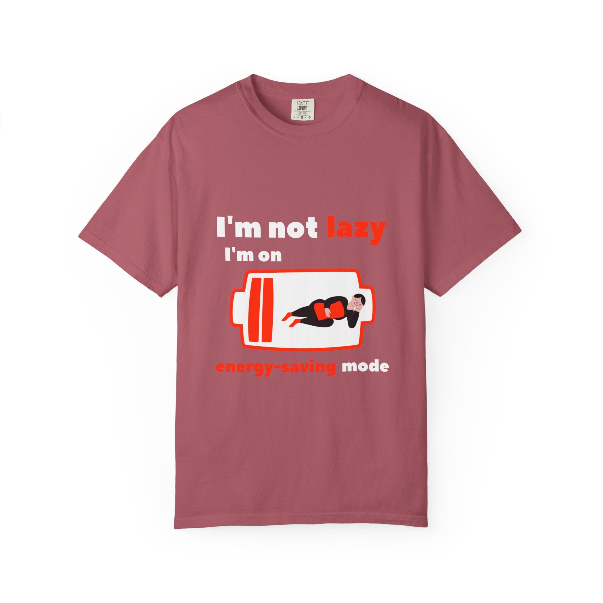 Funny Energy-Saving T-Shirt, Soft Unisex Tee for Relaxed Vibes, Perfect for Lazy Days, Gifts for Friends, Casual Wear