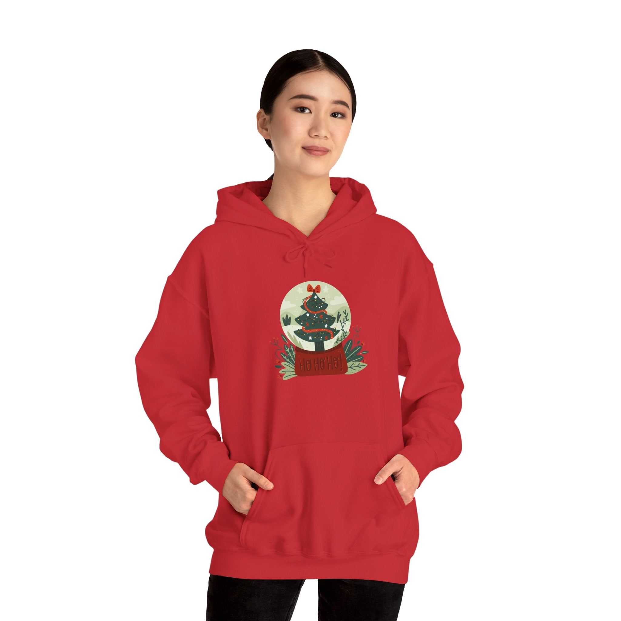 Cozy Holiday Hoodie with Snow Globe Design | Festive Gift, Winter Apparel, Christmas Sweatshirt, Unisex Hoodie, Seasonal Outfit