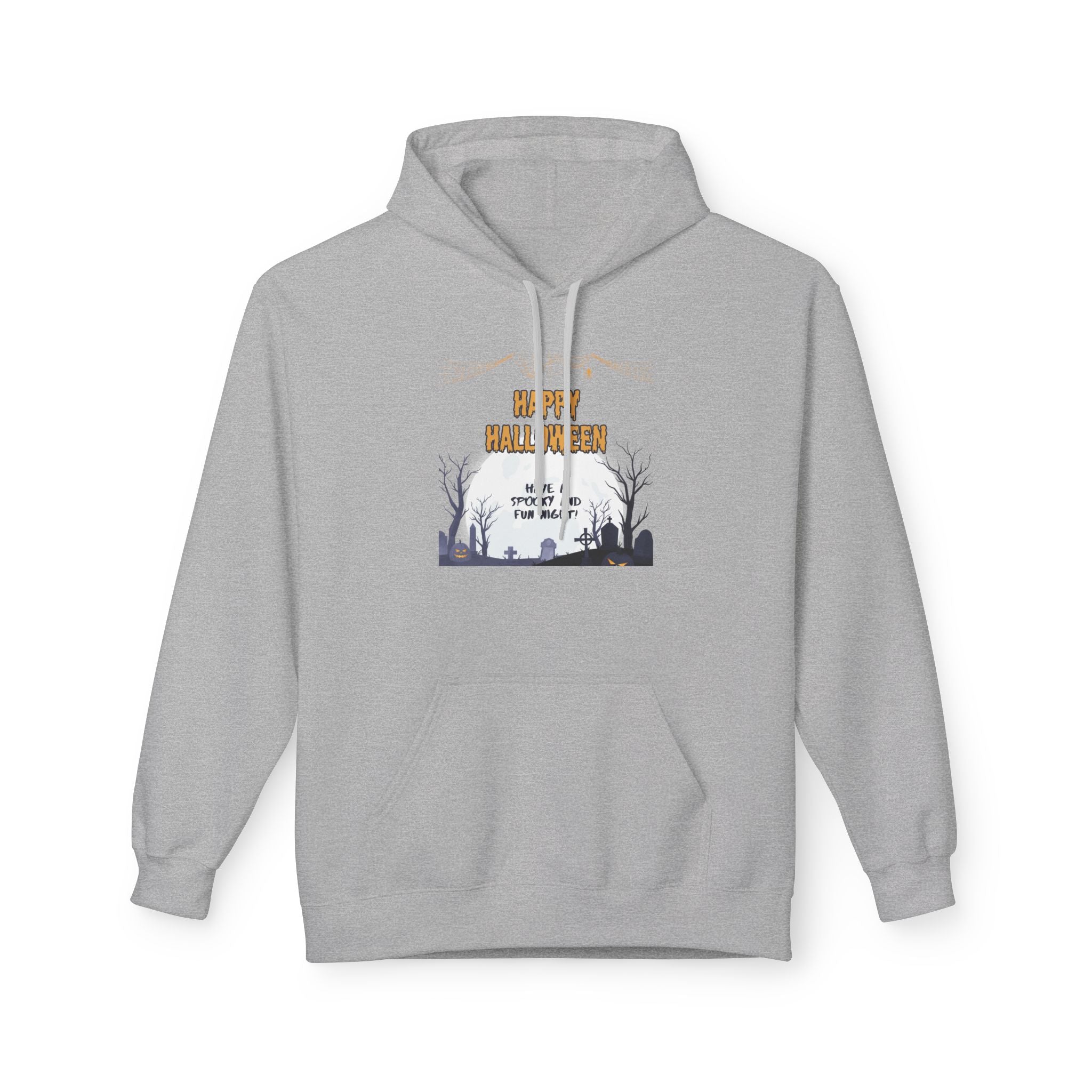 Spooky Halloween Fleece Hoodie, Unisex Softstyle Hoodie, Cozy Fall Apparel, Trick or Treat Sweater, Perfect for Halloween Parties