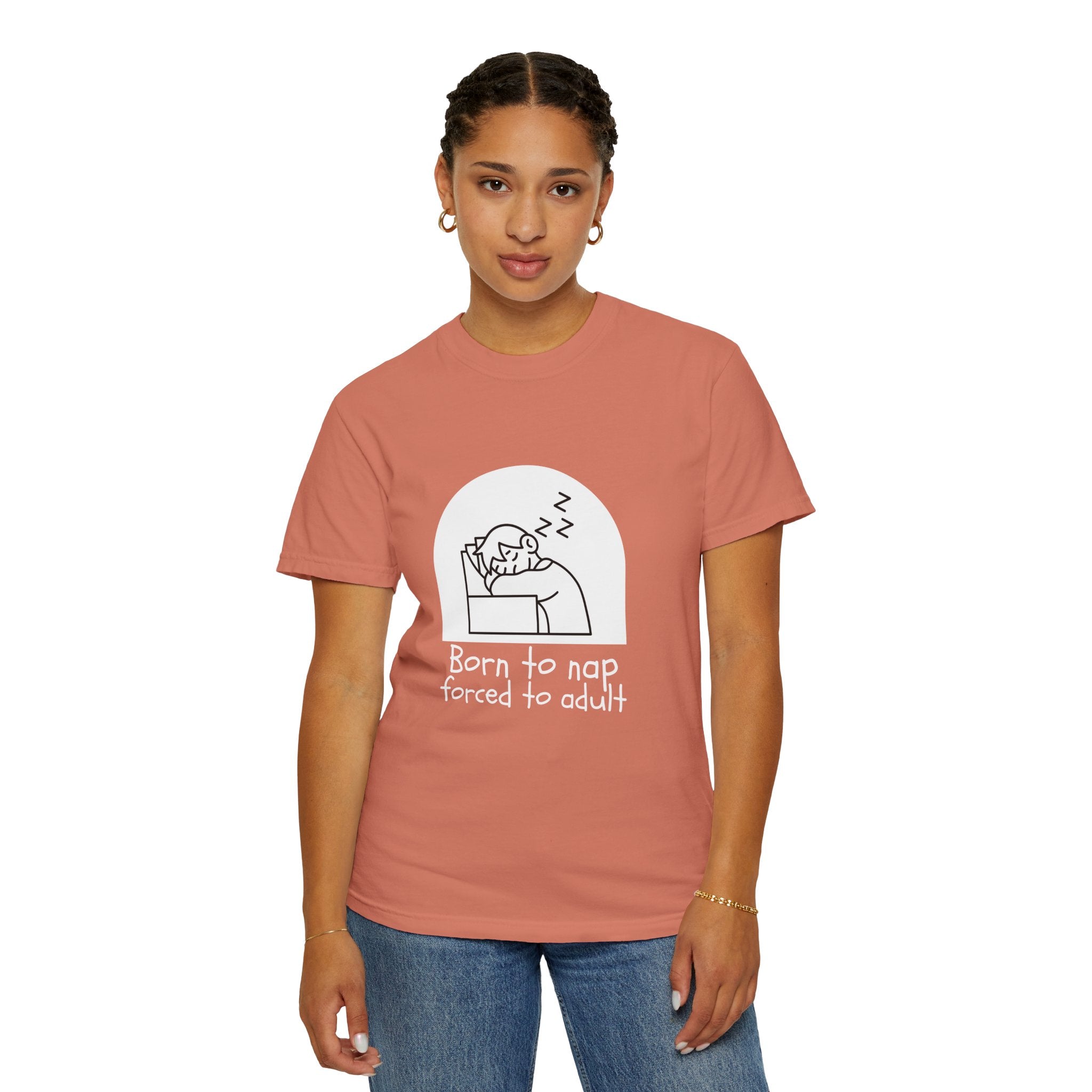 Born to Nap Unisex Tee, Funny T-shirt, Relaxed Cotton Shirt, Gift for Nappers, Cute Casualwear, Relaxation Vibes