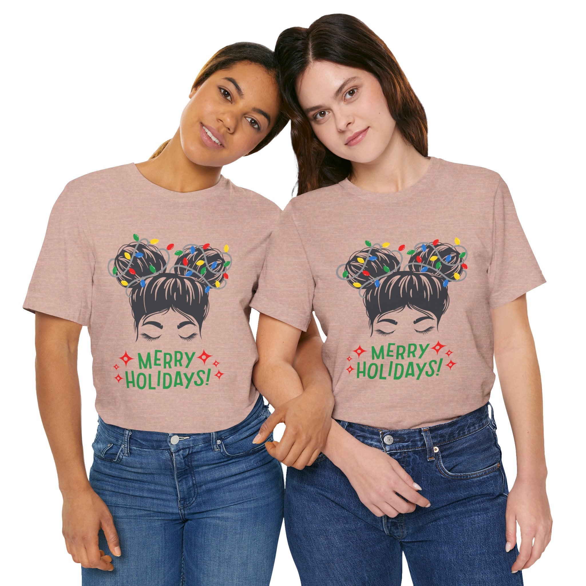 Festive Holiday Tee - Merry Holidays Graphic, Unisex Jersey Short Sleeve Shirt, Christmas Apparel, Seasonal Gift, Cozy Vibes