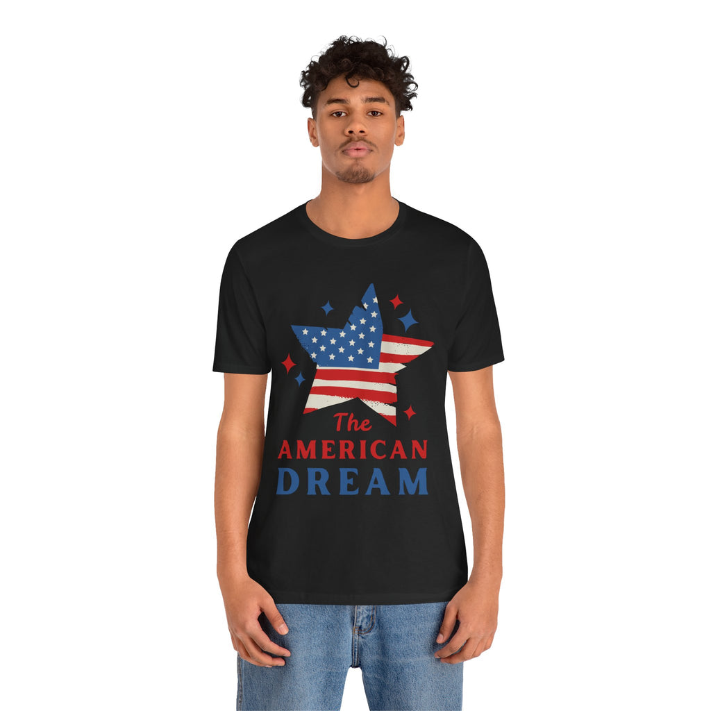 Patriotic T-Shirt, Independence Day Tee, American Dream Shirt, 4th of July Outfit, Stars and Stripes Tee Shirt