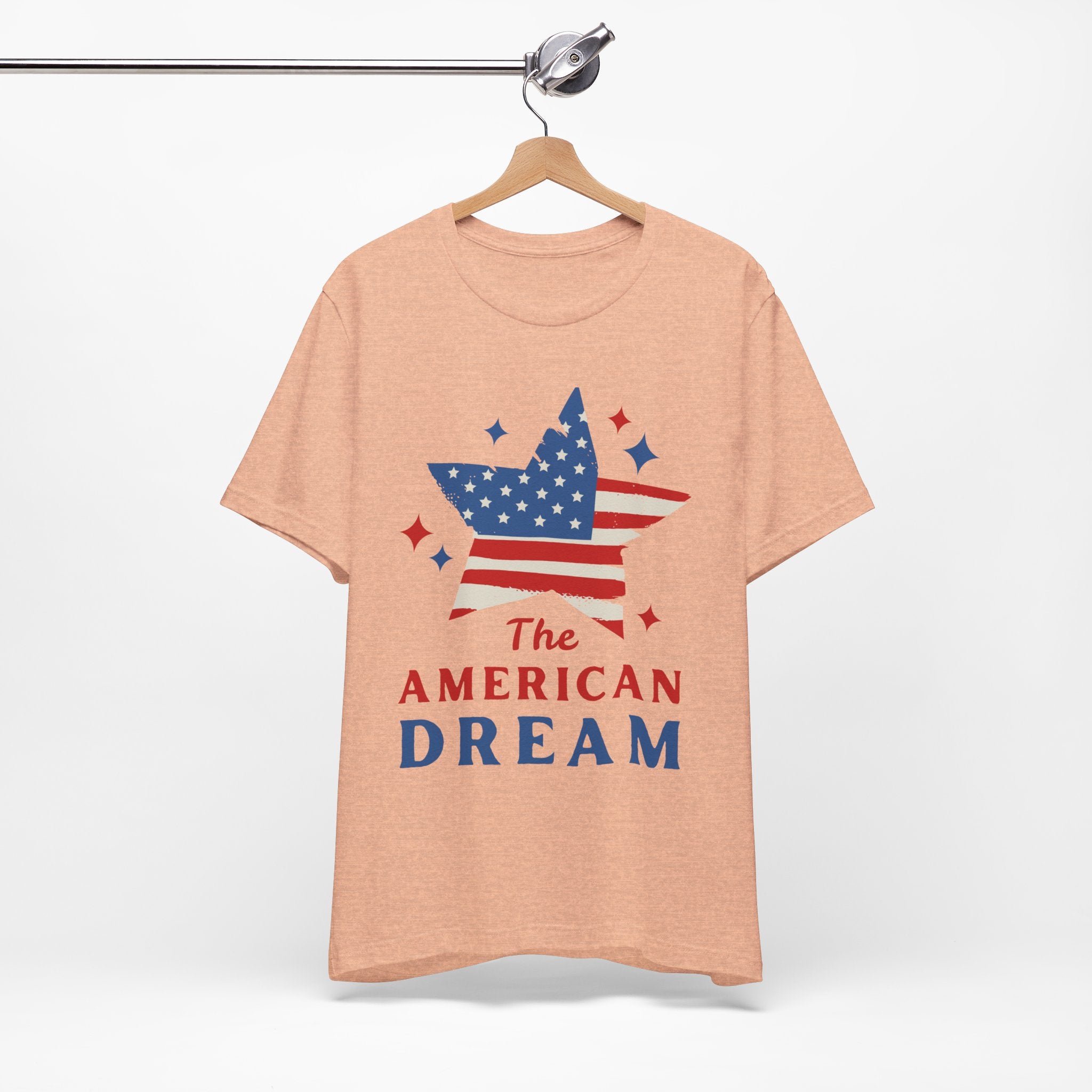 Patriotic T-Shirt, Independence Day Tee, American Dream Shirt, 4th of July Outfit, Stars and Stripes Tee Shirt