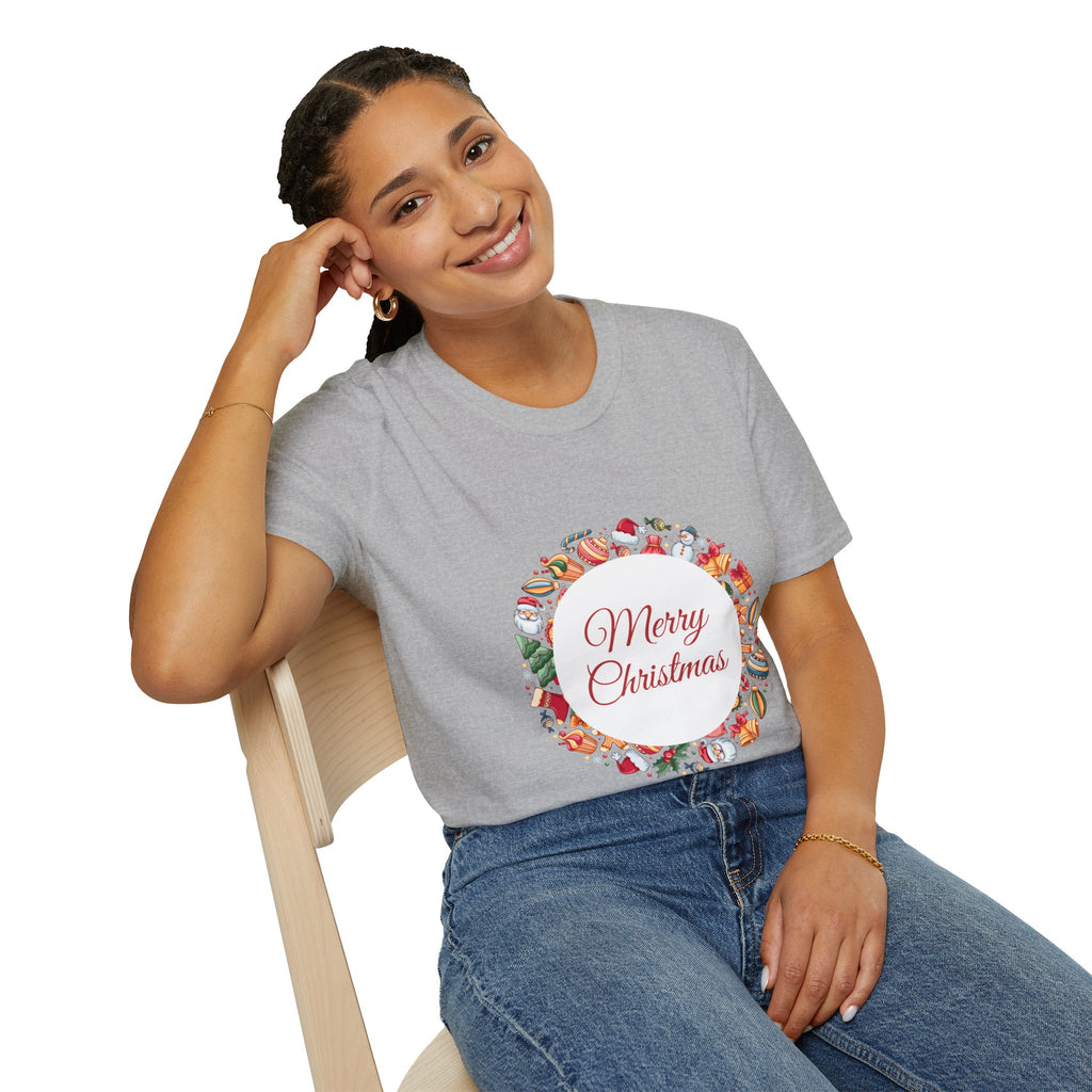Merry Christmas Unisex T-Shirt, Holiday Apparel, Christmas Gift, Festive Tee, Seasonal Wear, Unisex T-Shirt