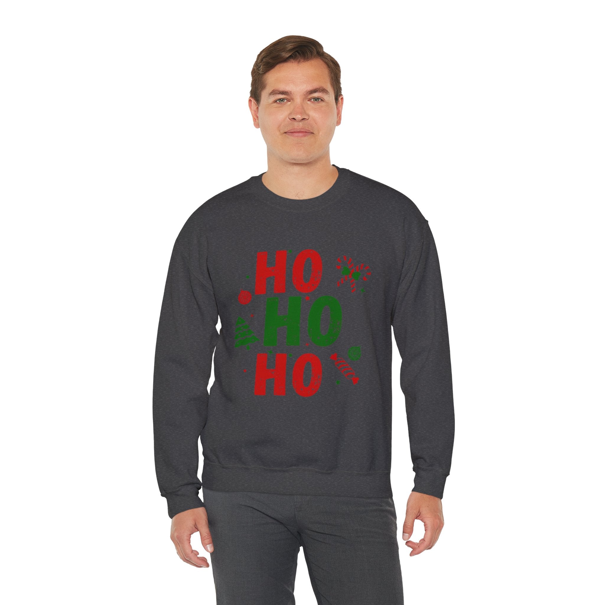 Festive Ho Ho Ho Sweatshirt for Holiday Cheer, Christmas Gift, Cozy Winter Apparel, Family Gatherings, Unisex Holiday Sweatshirt