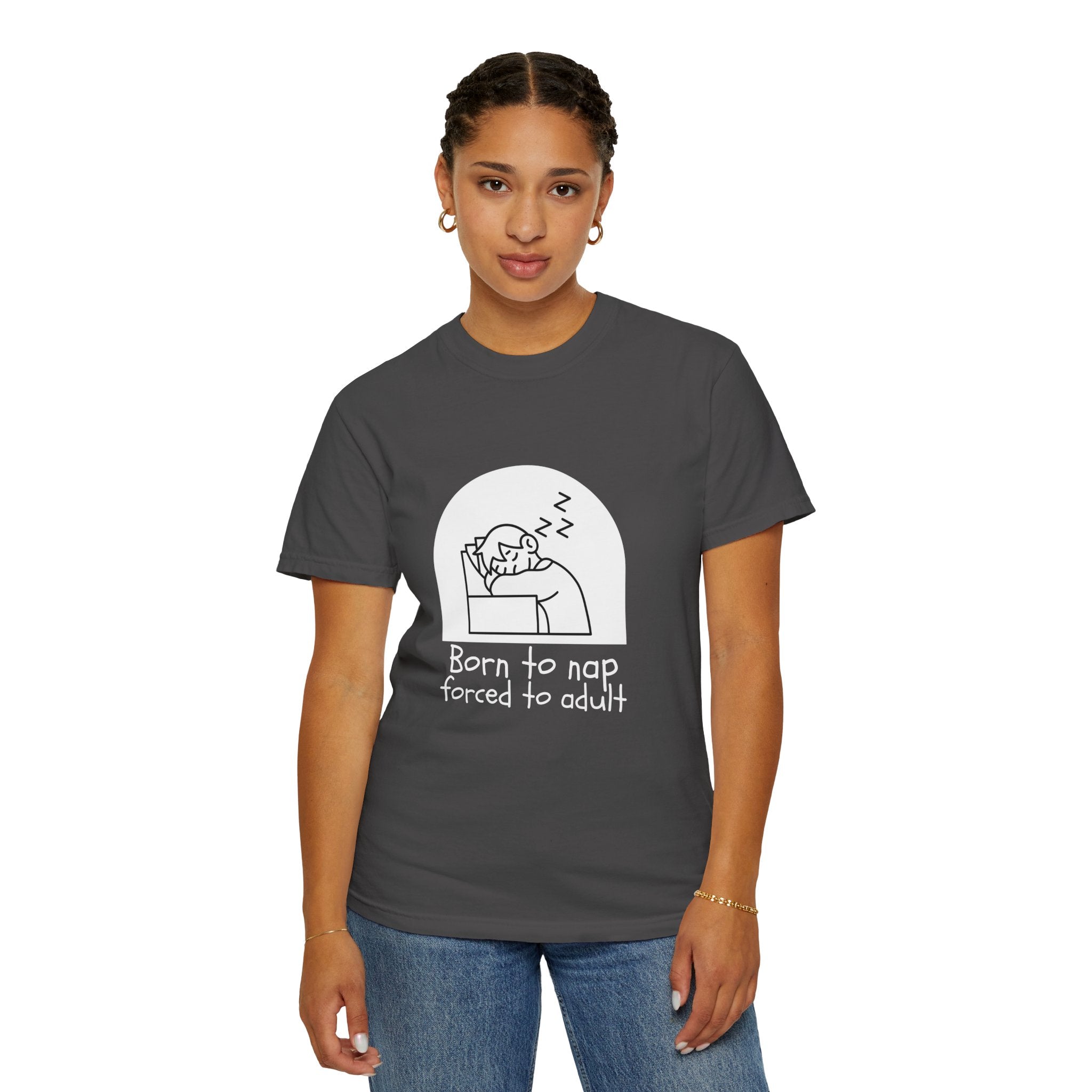 Born to Nap Unisex Tee, Funny T-shirt, Relaxed Cotton Shirt, Gift for Nappers, Cute Casualwear, Relaxation Vibes