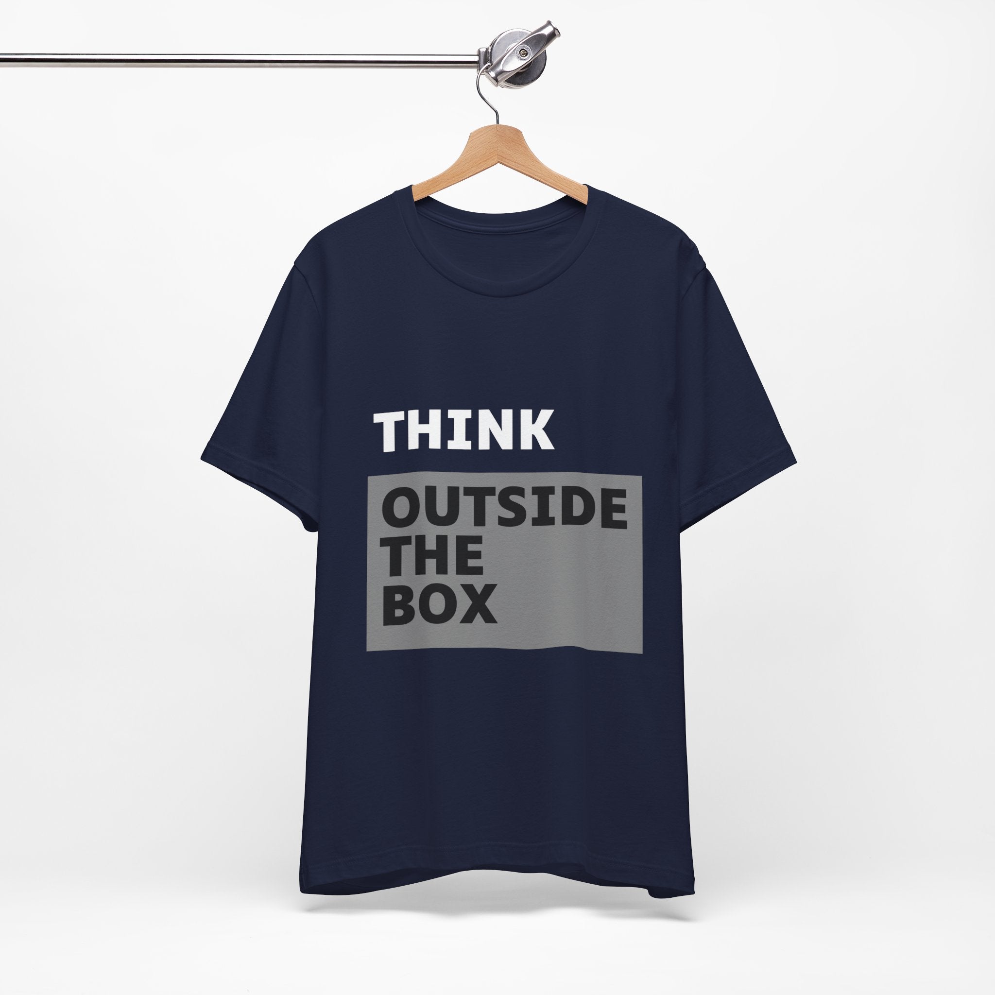 Think Outside the Box Unisex Tee, Short Sleeve T-shirt, Unique Design Shirt, Creative Tee, Unisex Graphic Tee