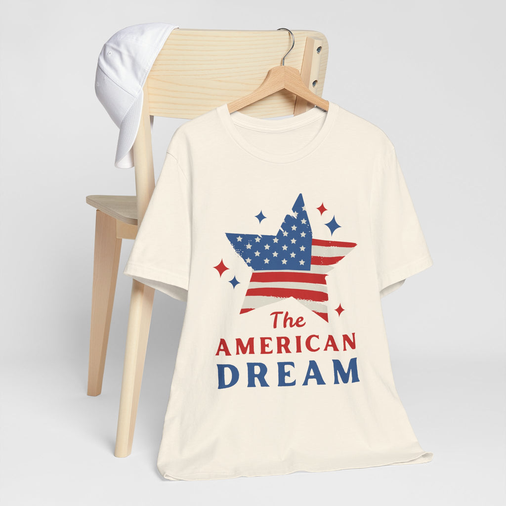 Patriotic T-Shirt, Independence Day Tee, American Dream Shirt, 4th of July Outfit, Stars and Stripes Tee Shirt