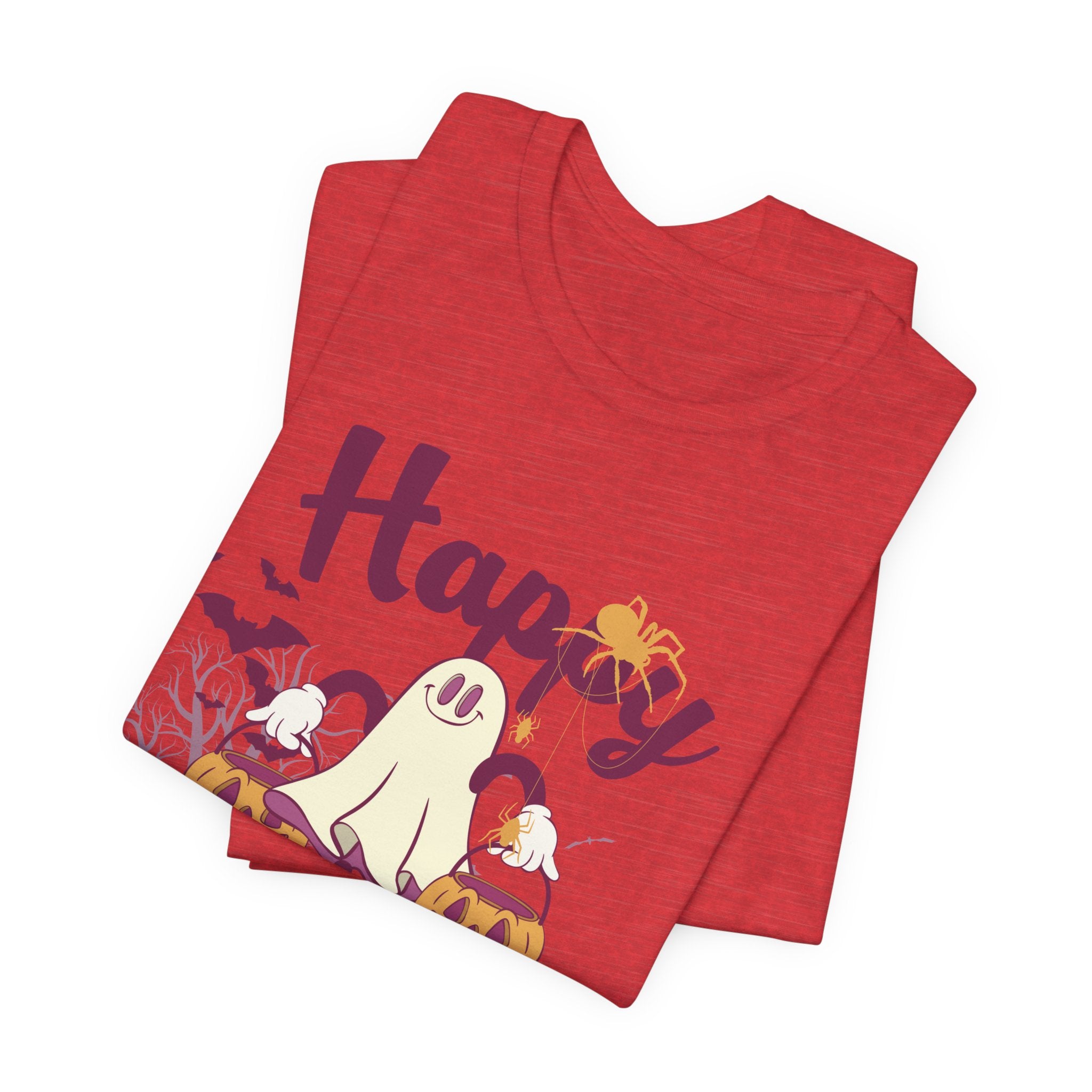 Halloween Unisex T-Shirt, Cute Ghost Tee, Fall Apparel, Kids Halloween Costume, Spooky Season Shirt, Trick or Treat Gift