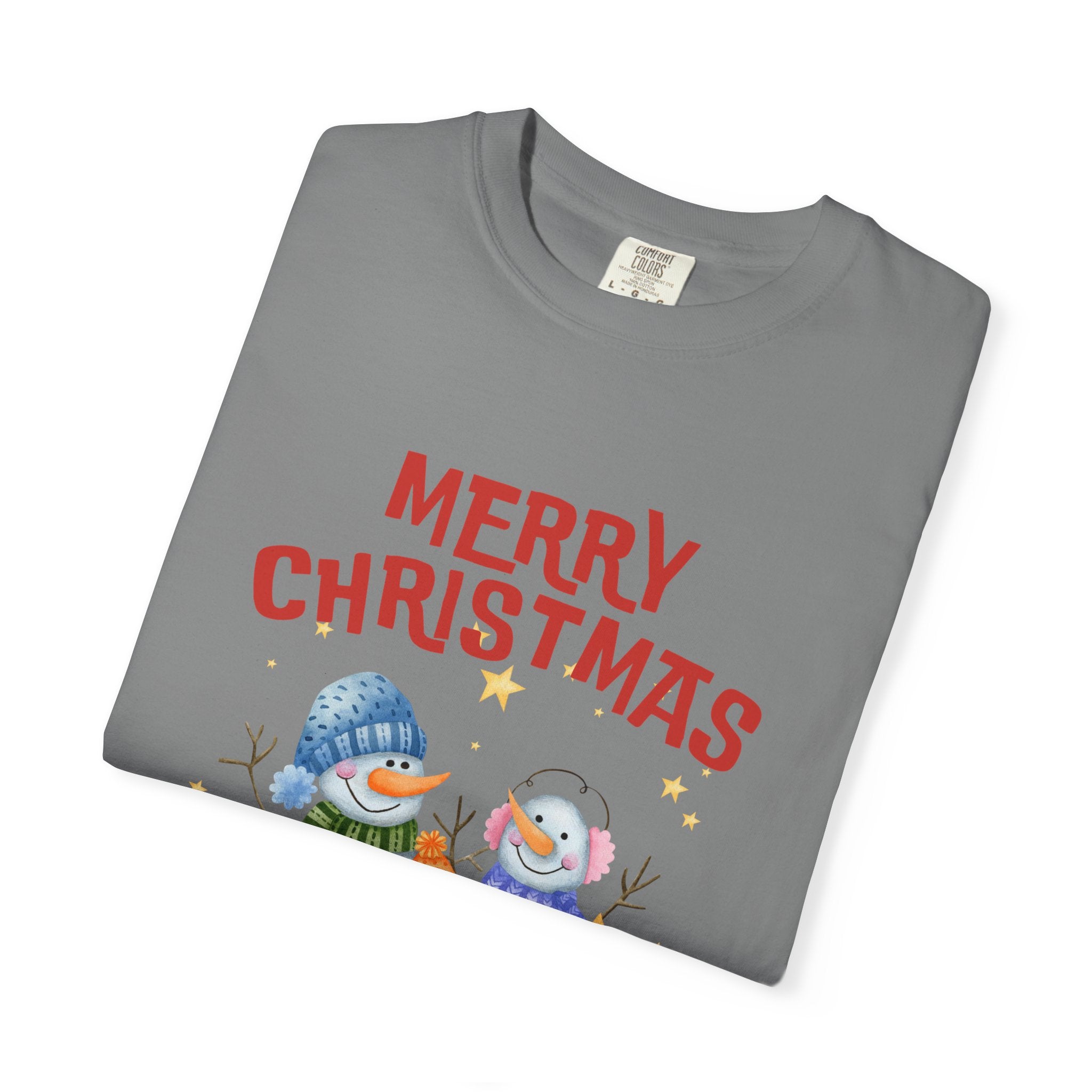 Merry Christmas Unisex Garment-Dyed T-shirt, Cozy Holiday Tee, Festive Winter Apparel, Christmas Gift, Seasonal Fashion