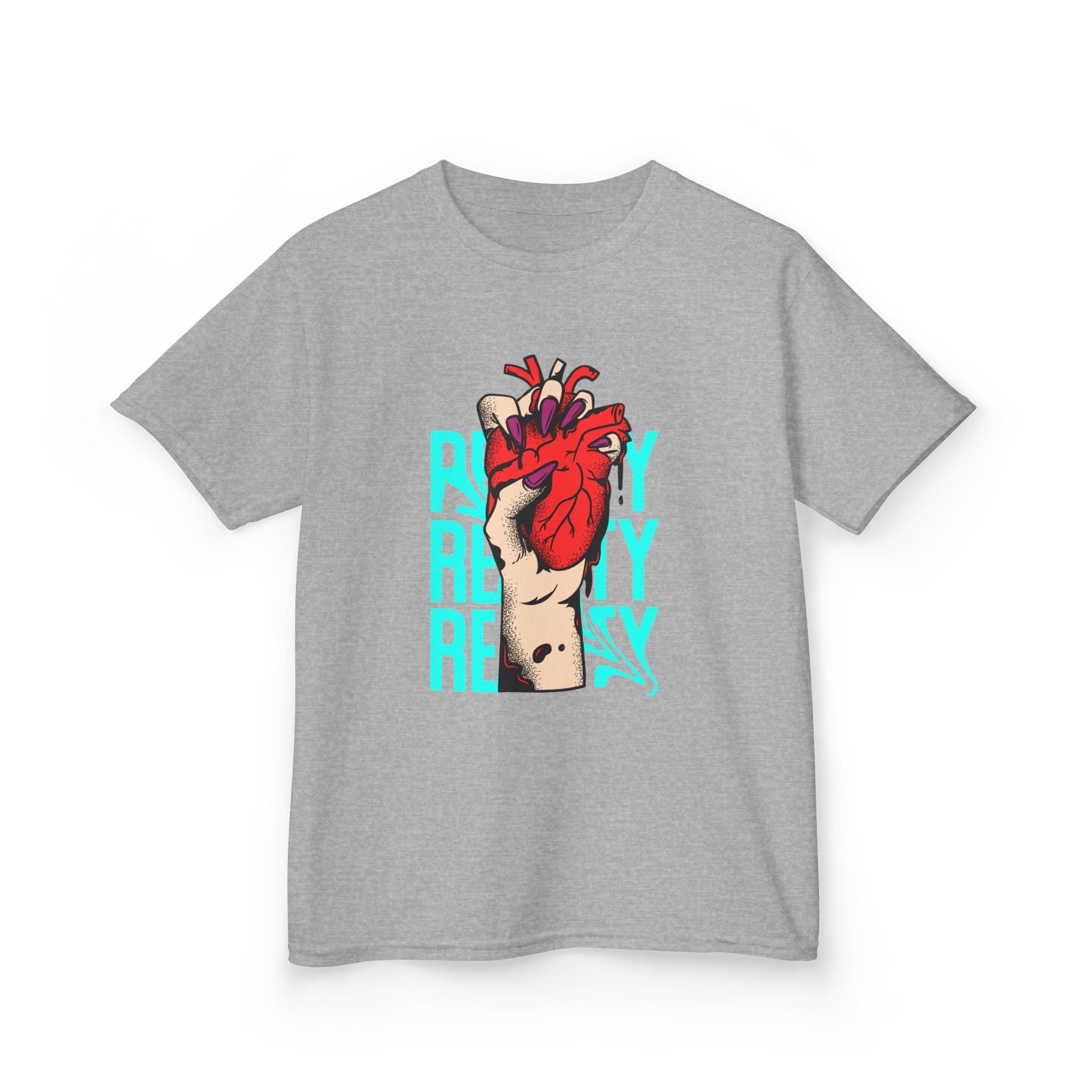 Youth Graphic Tee with Heart Design, Perfect Gift for Kids, Fun Everyday Wear, Unique Birthday Present, Heartfelt T-Shirt