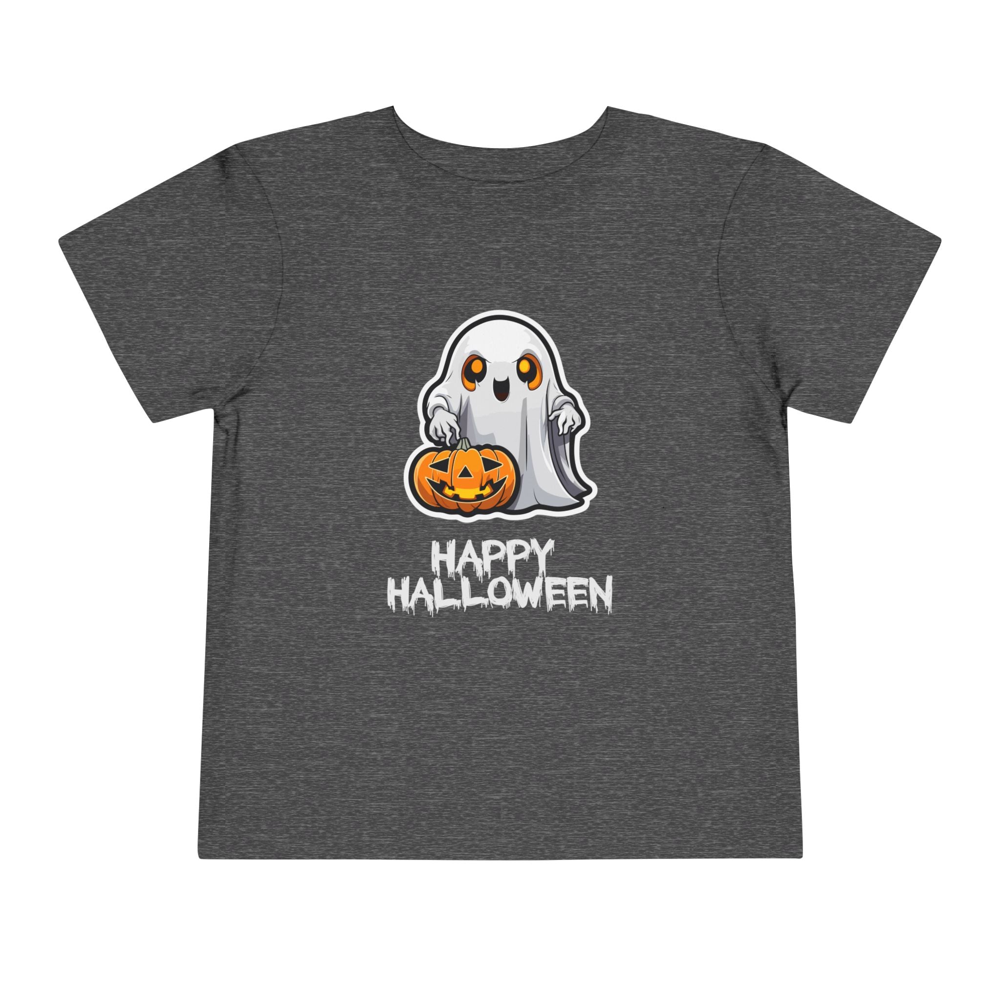 Halloween Ghost Toddler Tee, Cute Kids Halloween Shirt, Toddler Short Sleeve T-Shirt, Boys Girls Costume Top, Trick or Treat Tee