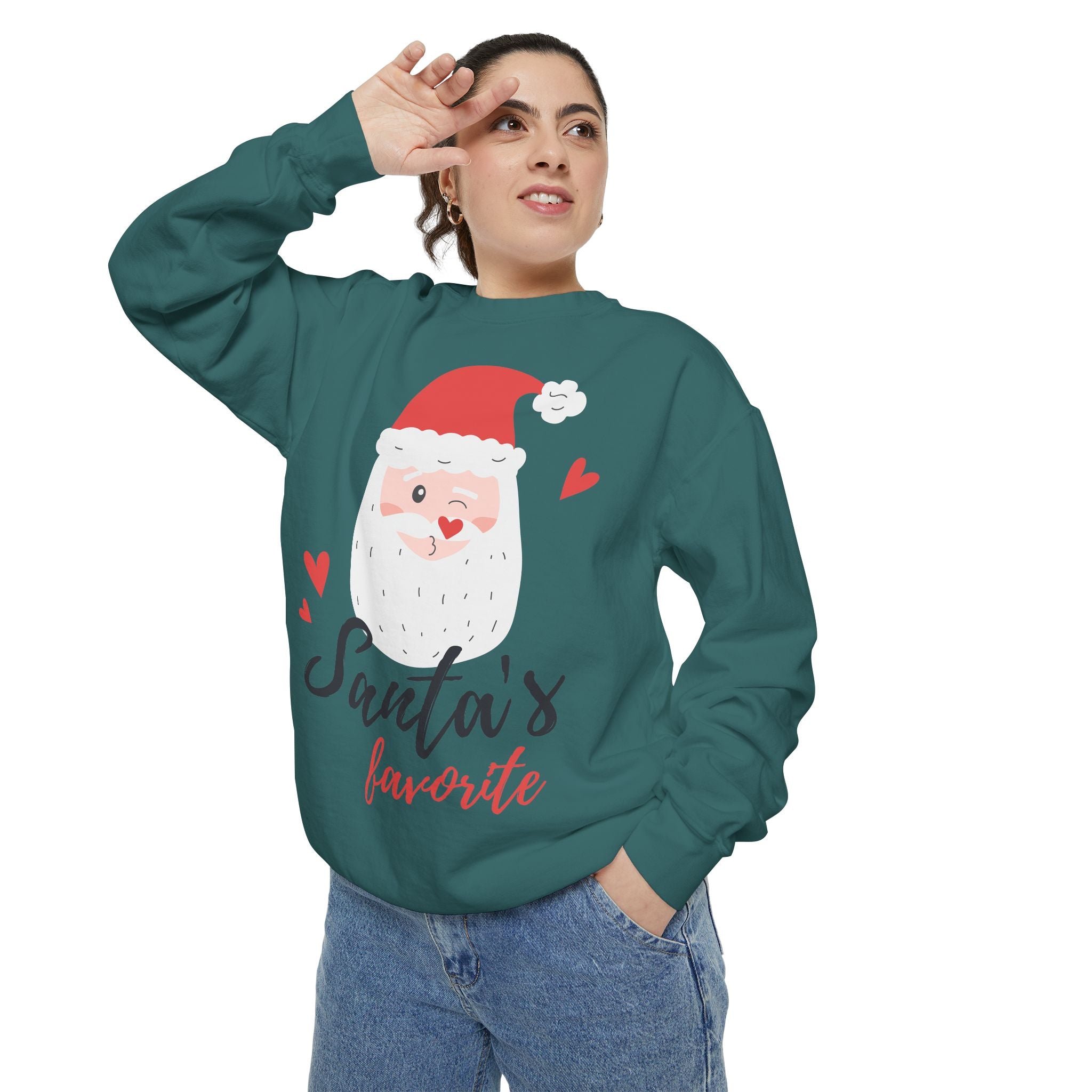 Santa's Favorite Sweatshirt, Holiday Apparel, Gift for Christmas, Unisex Pullover, Festive Sweater, Cozy Sweatshirt