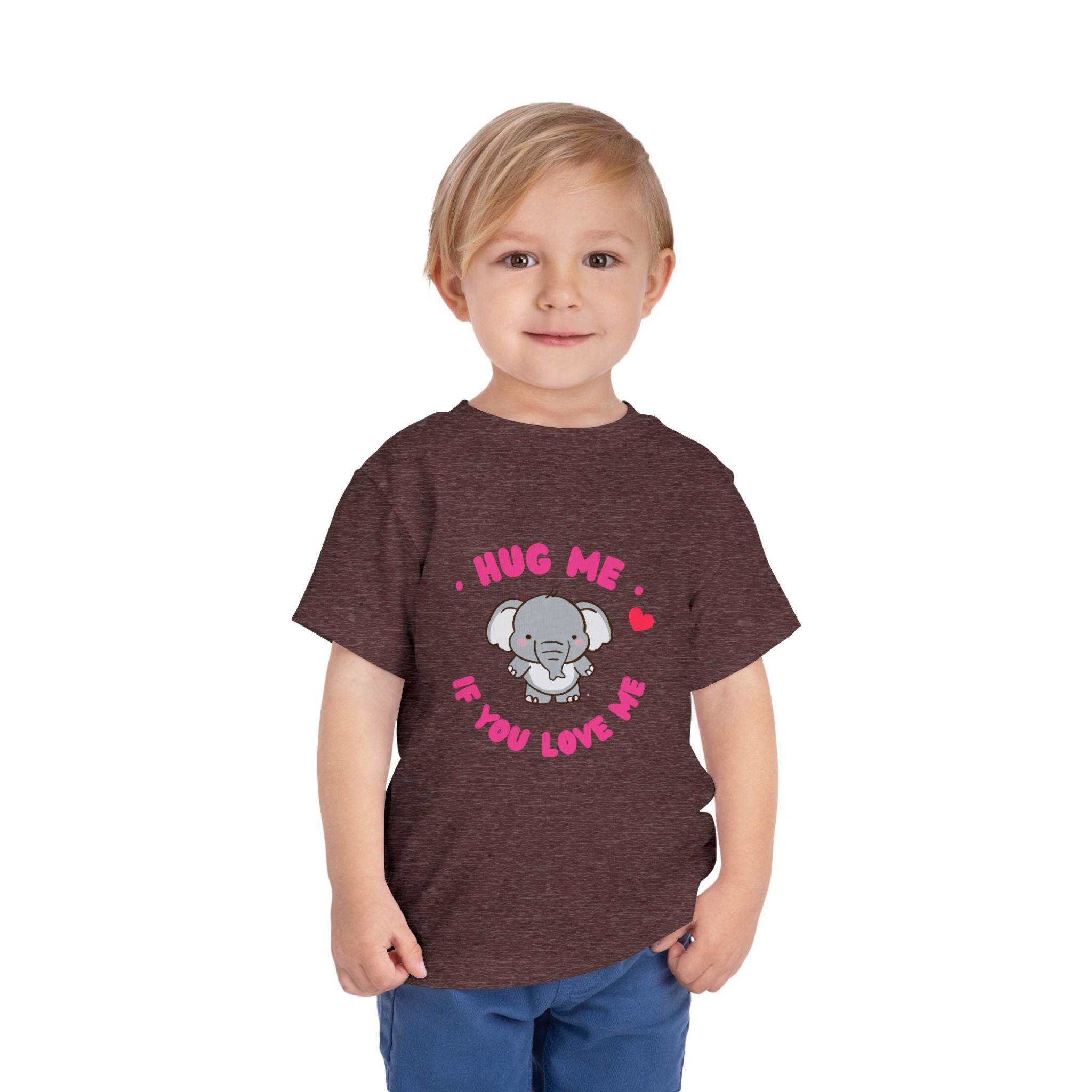 Cute Toddler Tee with Elephant Design - Perfect Gift for Birthdays, Playdates, or Library Visits, Hug Me If You Love Me, Kids Apparel, [...]