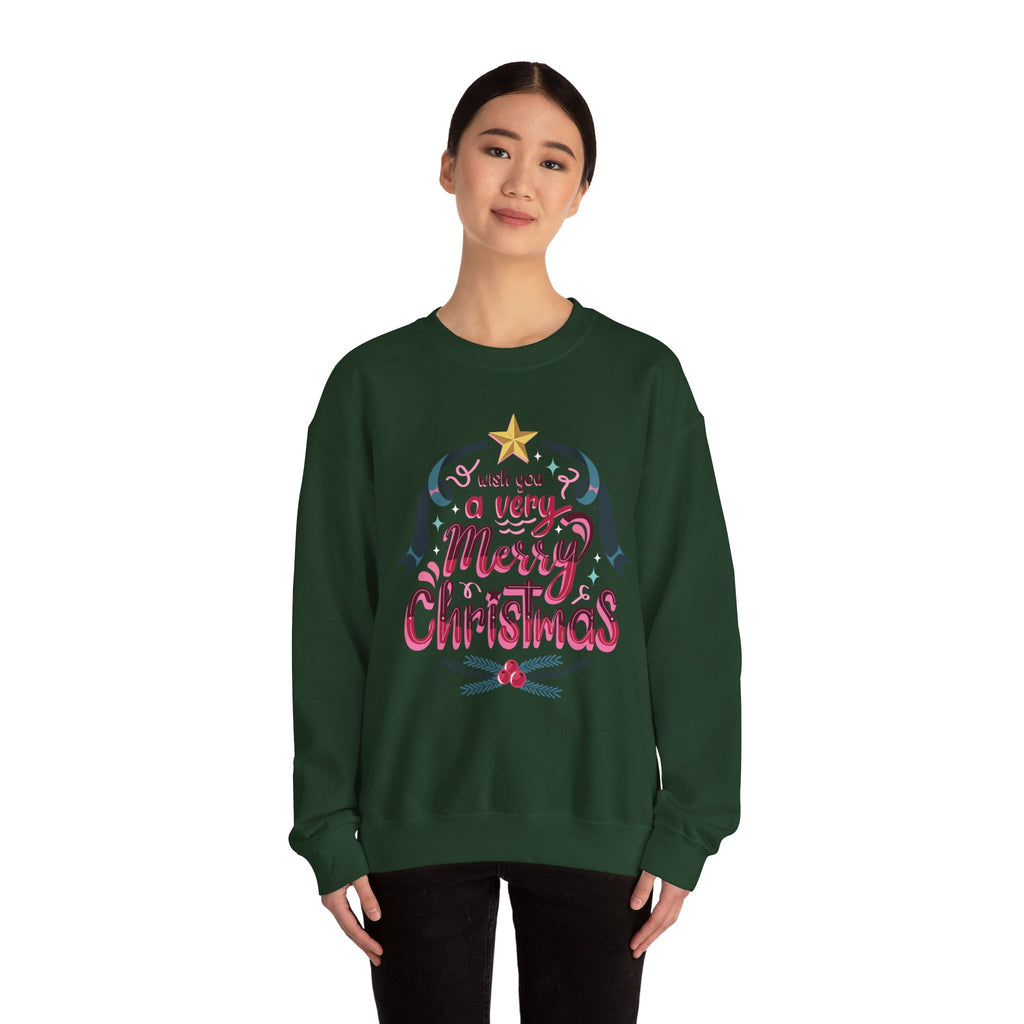 Merry Christmas Sweatshirt, Cozy Holiday Apparel, Unisex Christmas Gift, Festive Crewneck, Winter Wardrobe Essential