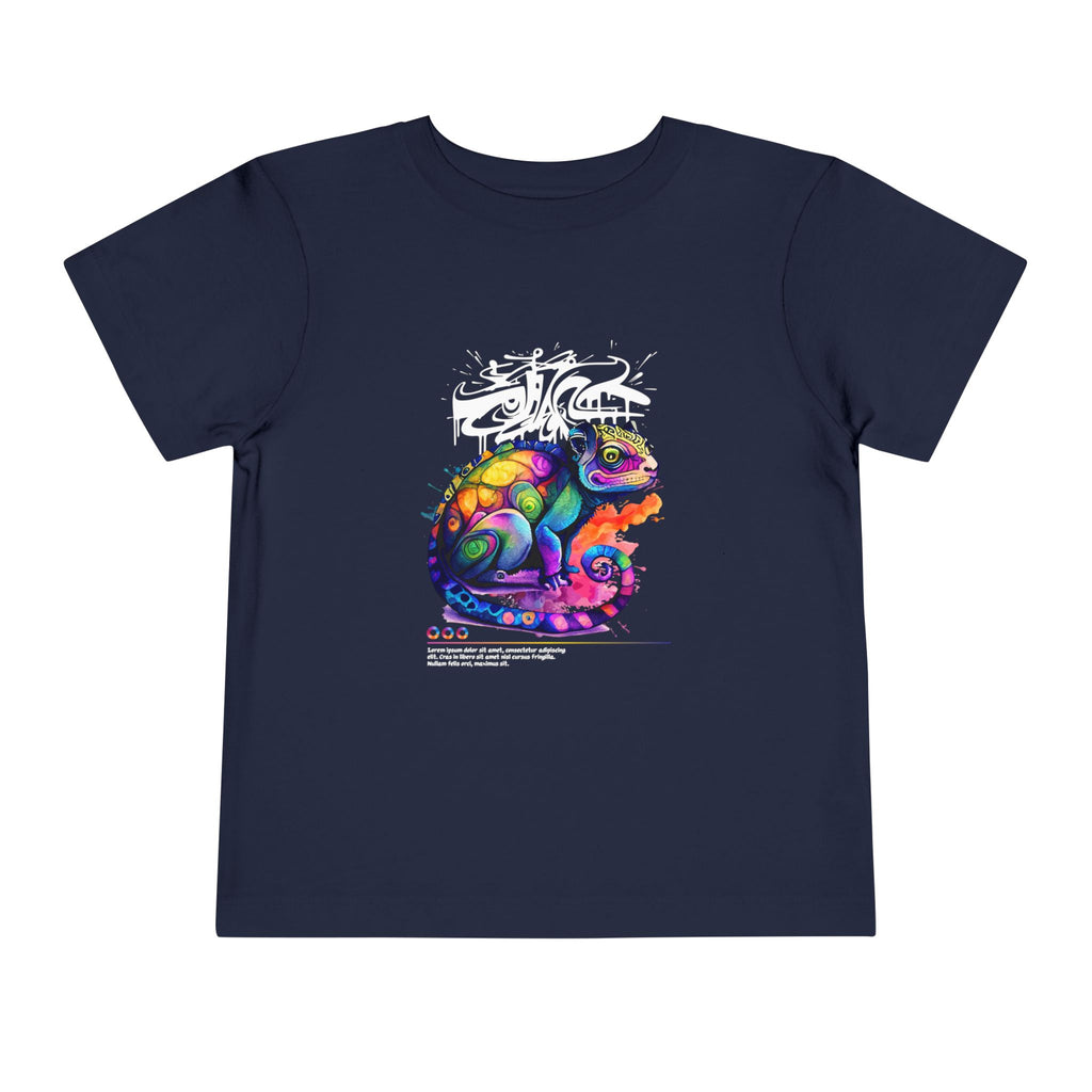 Colorful Chameleon Toddler Tee, Fun Kids Shirt, Vibrant Short Sleeve Tee, Birthday Gift, Summer Outfit, Playdate Wear