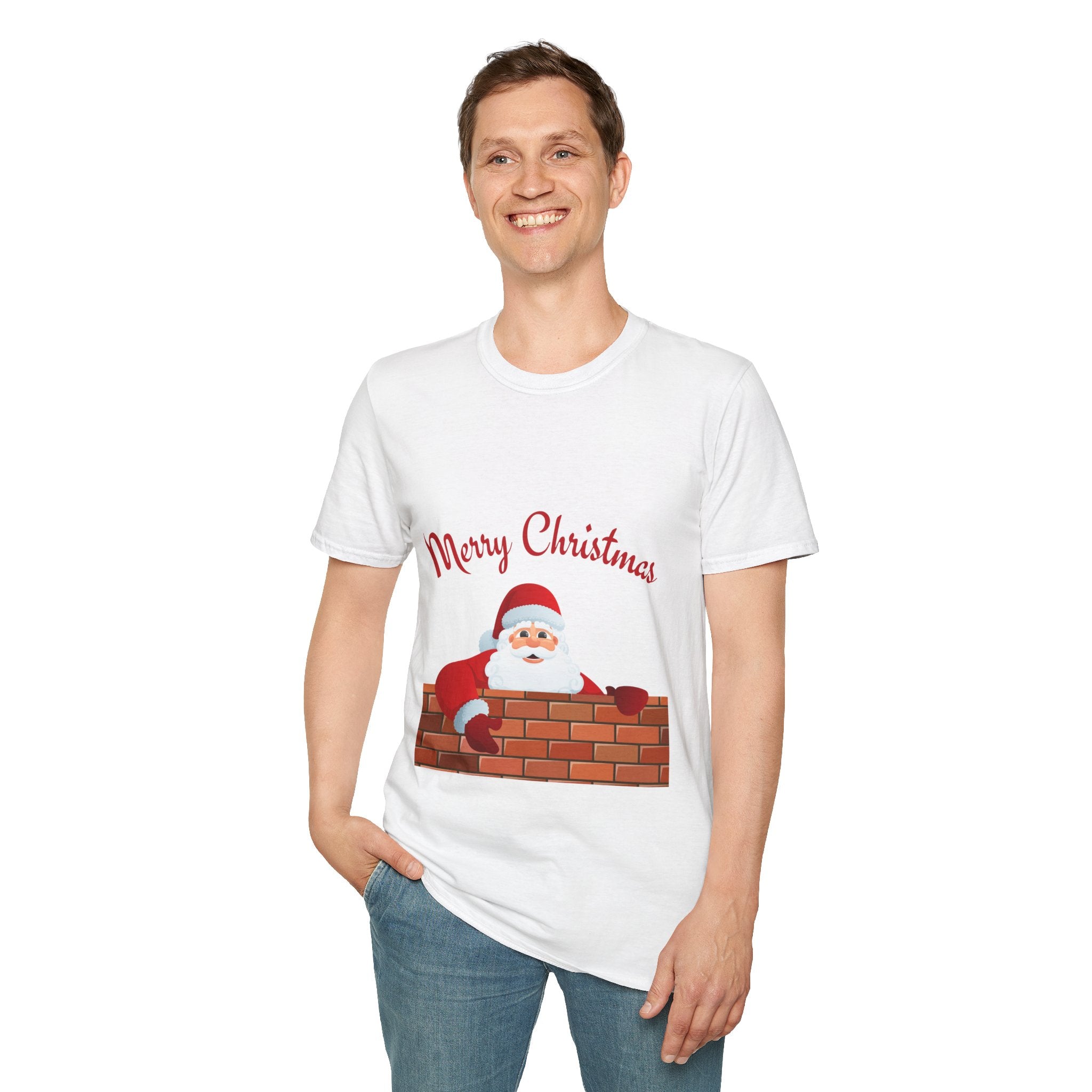 Merry Christmas Santa T-Shirt, Holiday Tee, Unisex Christmas Top, Festive Shirt, Gift for Him/Her, Family Reunion Apparel