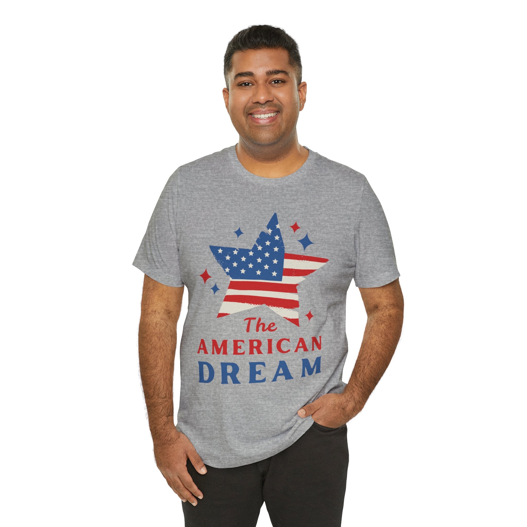 Patriotic T-Shirt, Independence Day Tee, American Dream Shirt, 4th of July Outfit, Stars and Stripes Tee Shirt
