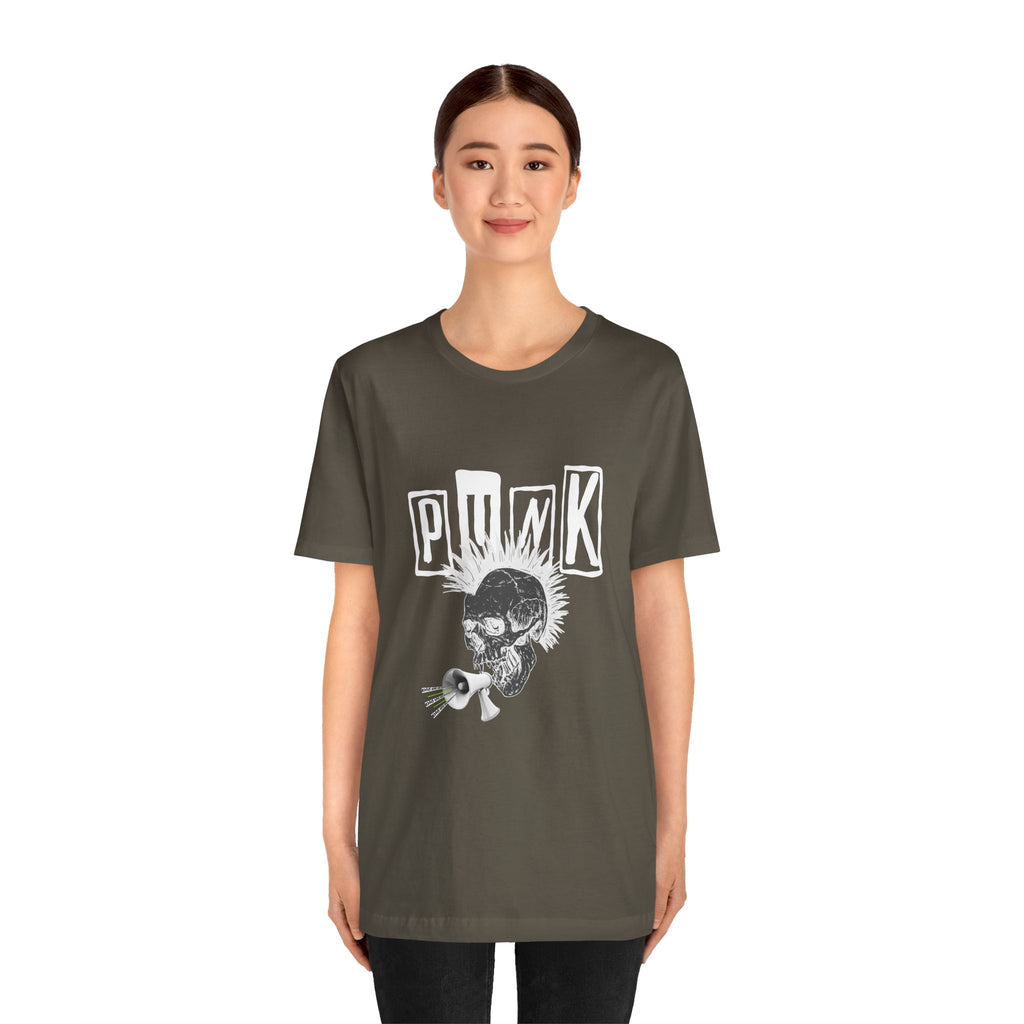 Punk Skull Graphic Tee, Unisex T-Shirt, Alternative Fashion Shirt, Edgy Clothing, Gift for Music Lovers