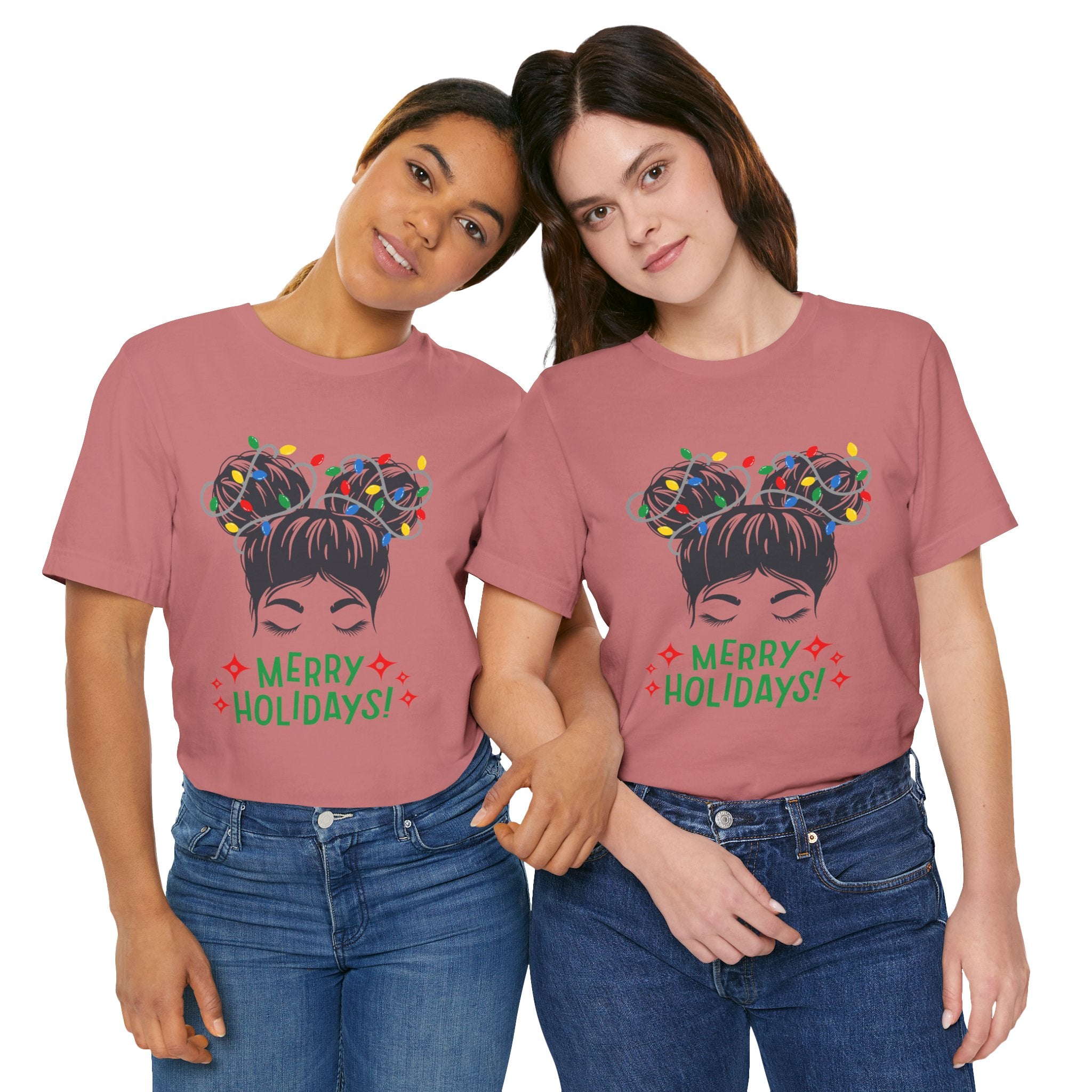Festive Holiday Tee - Merry Holidays Graphic, Unisex Jersey Short Sleeve Shirt, Christmas Apparel, Seasonal Gift, Cozy Vibes