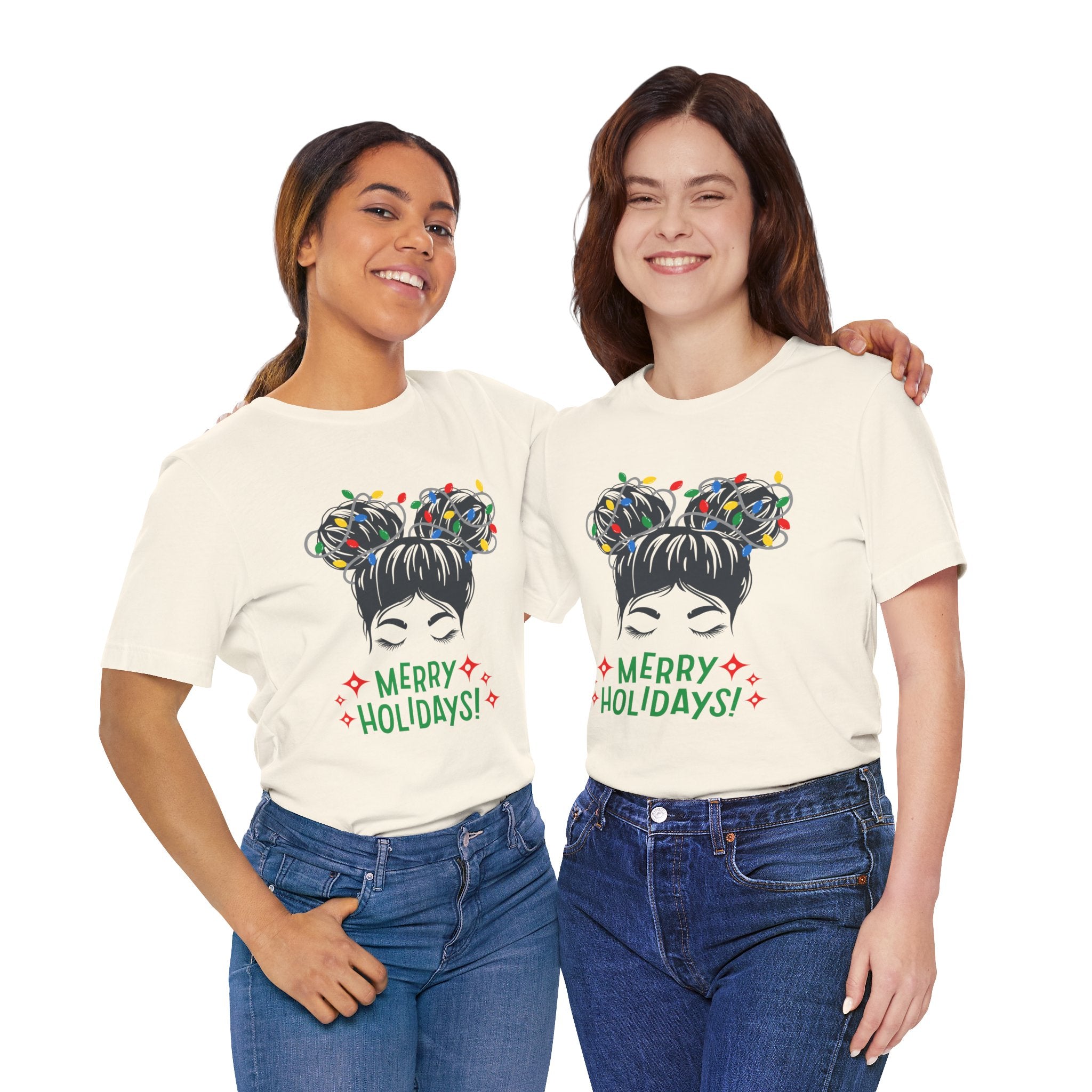 Festive Holiday Tee - Merry Holidays Graphic, Unisex Jersey Short Sleeve Shirt, Christmas Apparel, Seasonal Gift, Cozy Vibes