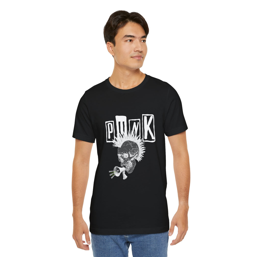 Punk Skull Graphic Tee, Unisex T-Shirt, Alternative Fashion Shirt, Edgy Clothing, Gift for Music Lovers